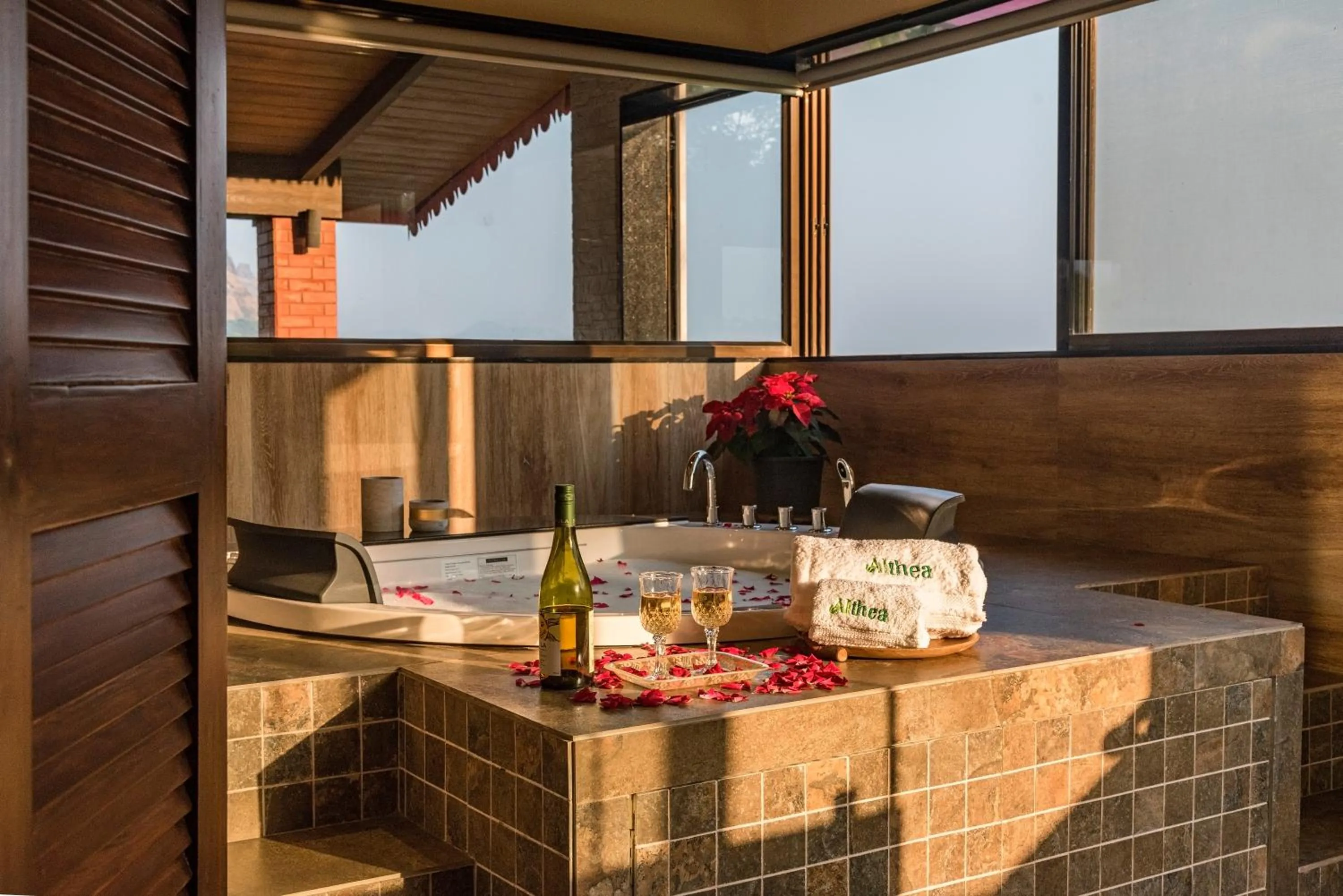 Day in SaffronStays Althea - 4BR veg-only luxury villa with pool, jacuzzis, gourmet meals and Lohagad-Pawna lake views