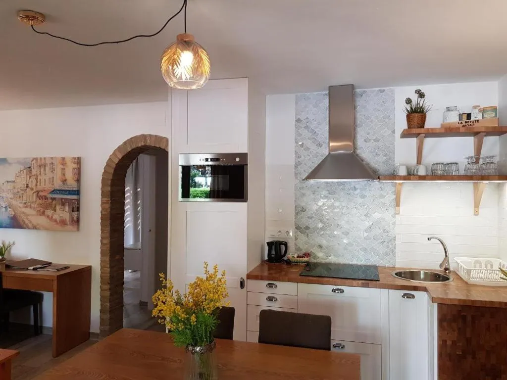 Kitchen or kitchenette in MR Hotelet de la Raconà & Apartments