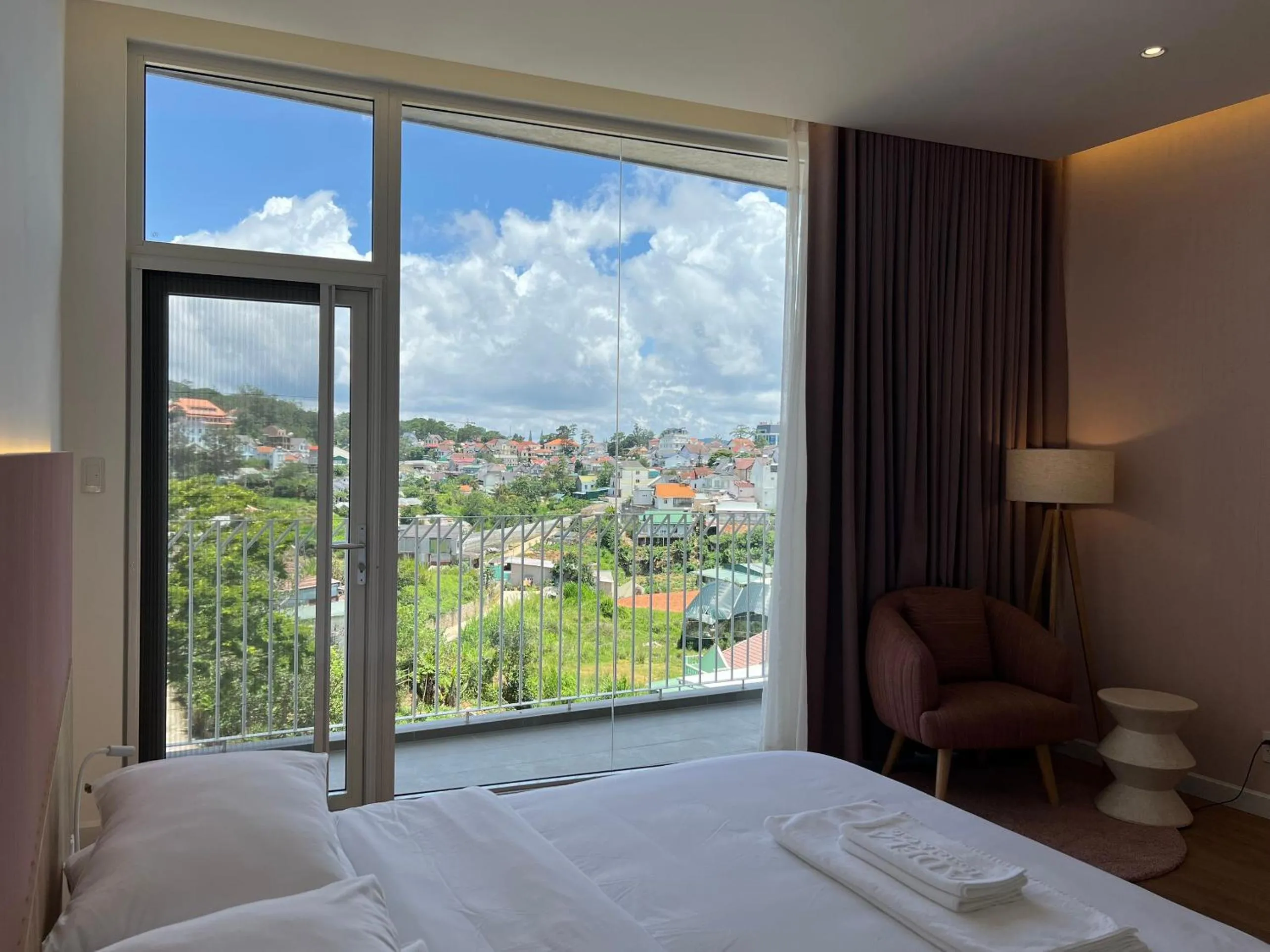 View (from property/room), Bed in Adela Hotel Dalat
