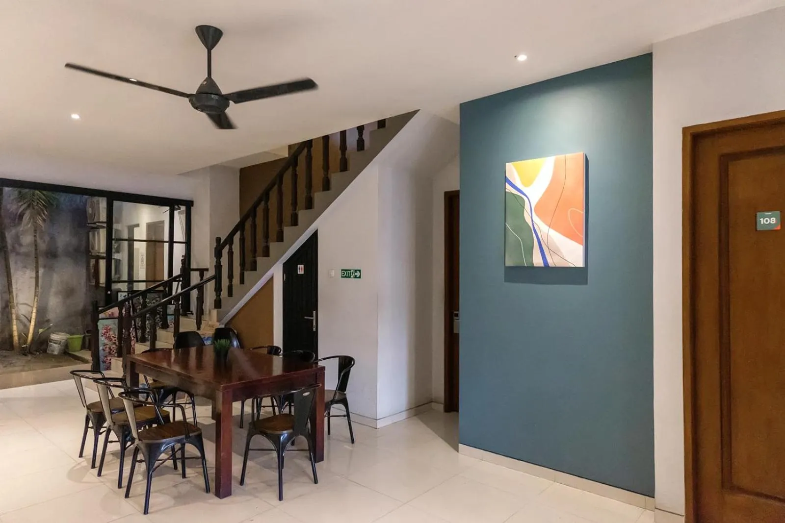 Dining area in Mono Coliving Kencana, Surabaya