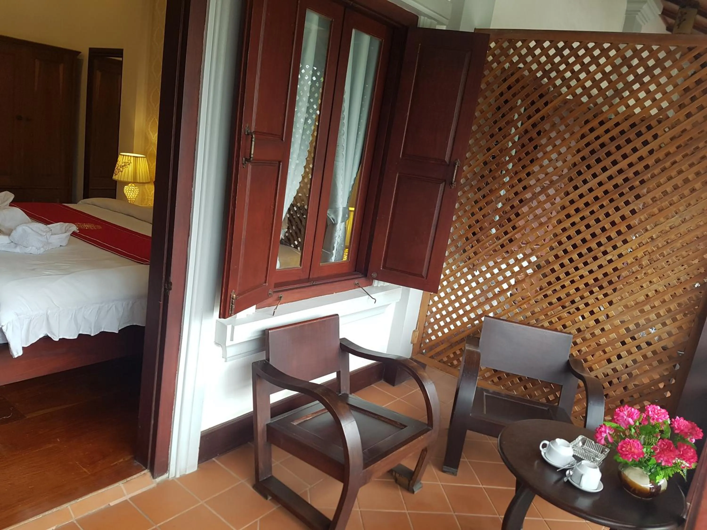 Bed in Luang Prabang Pangkham Lodge