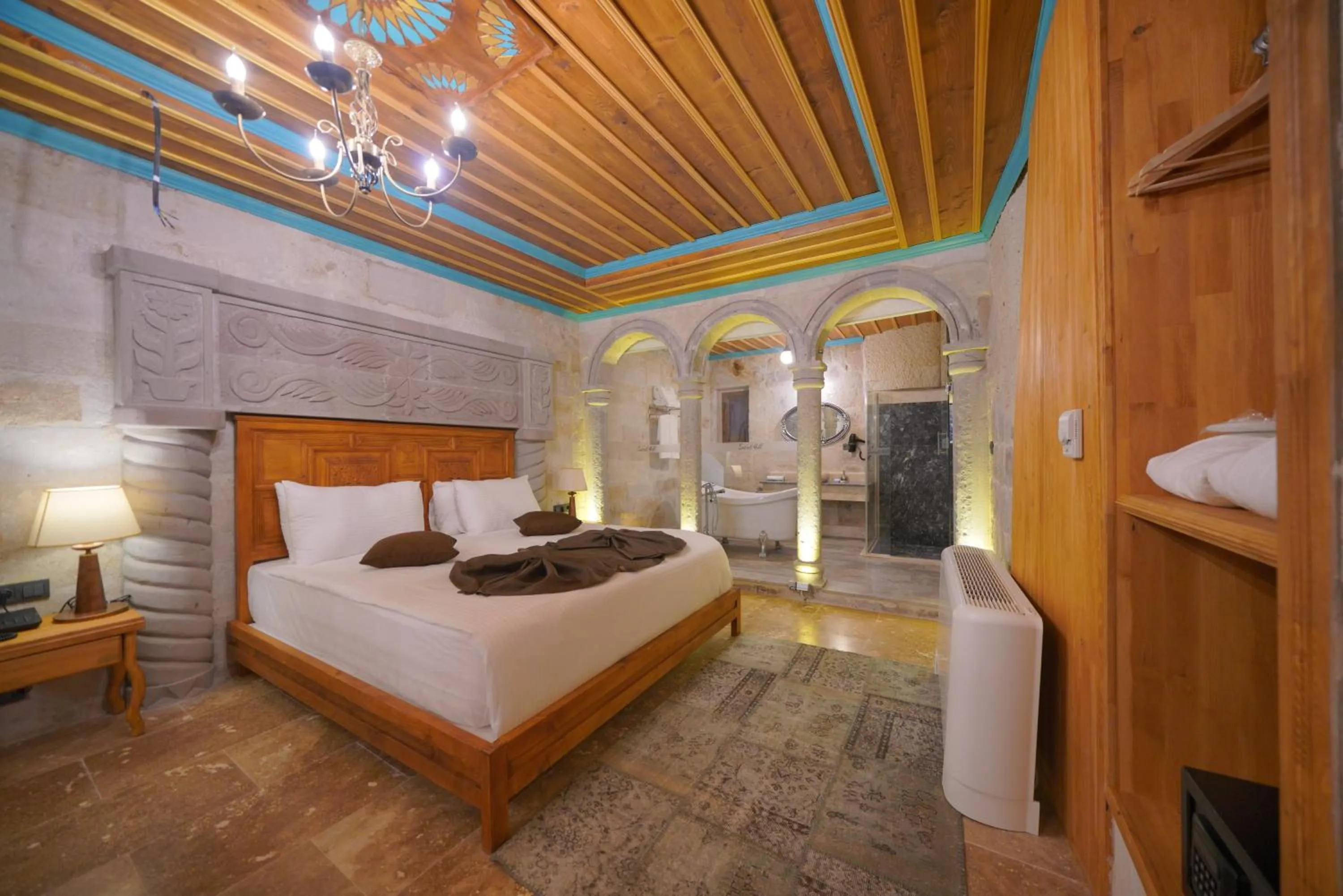 Bed in Cappadocia Secret Hill Cave Suites