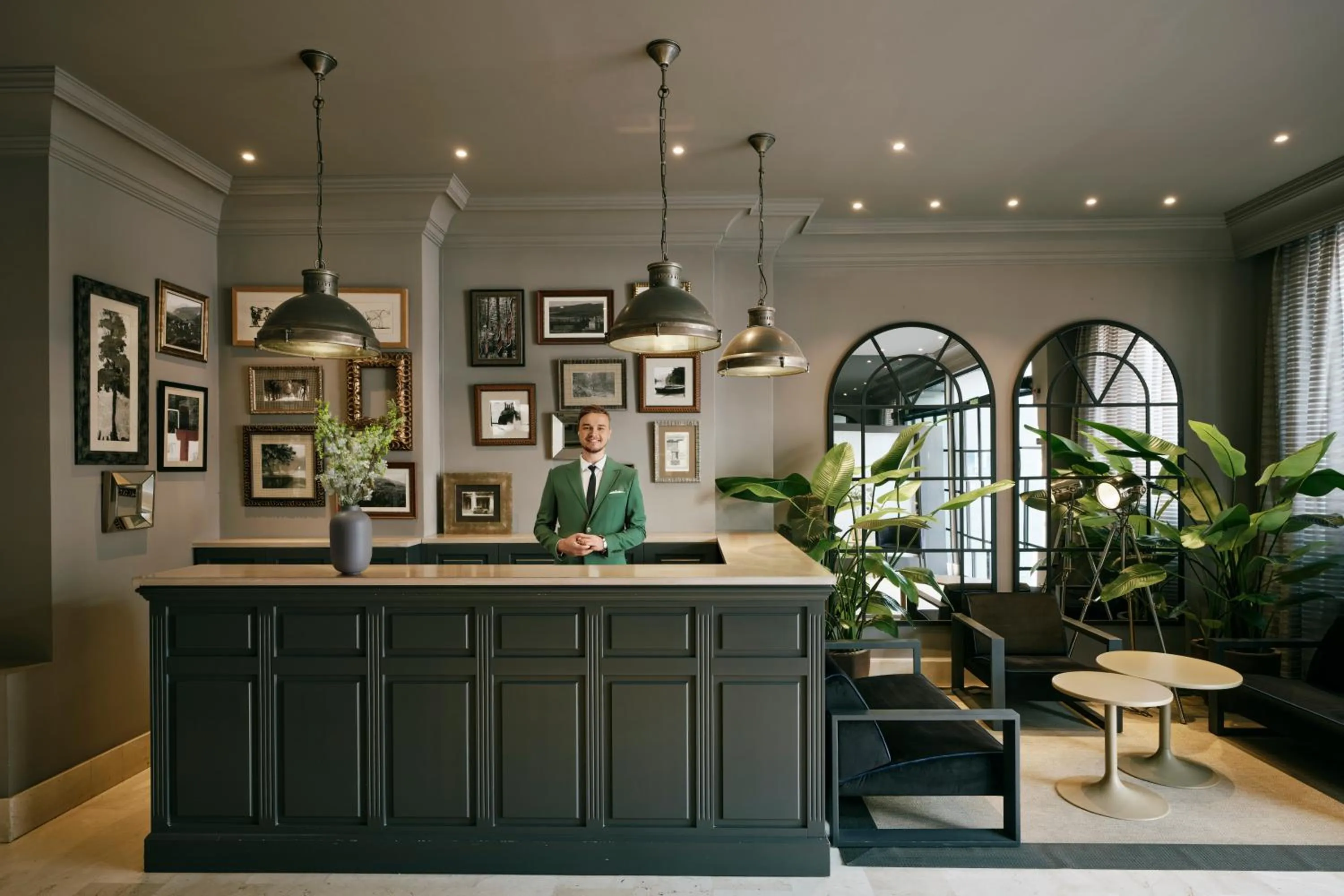 Lobby or reception in Hotel Pamplona Plaza