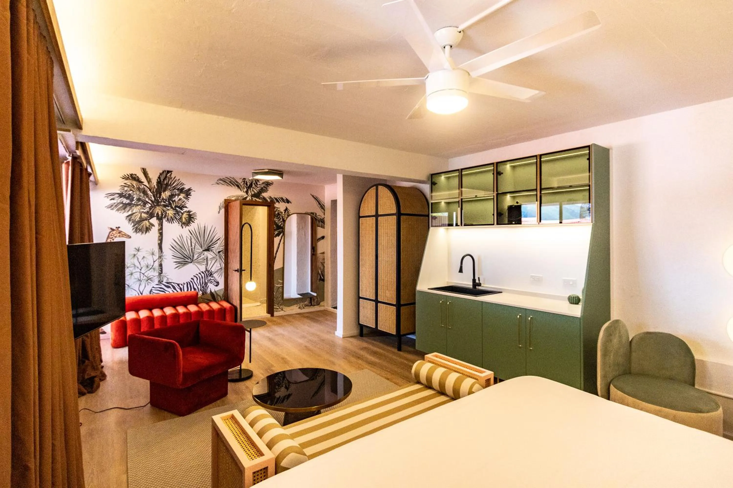 Bedroom, Bed in The Pink Palm Hotel - Adults Only