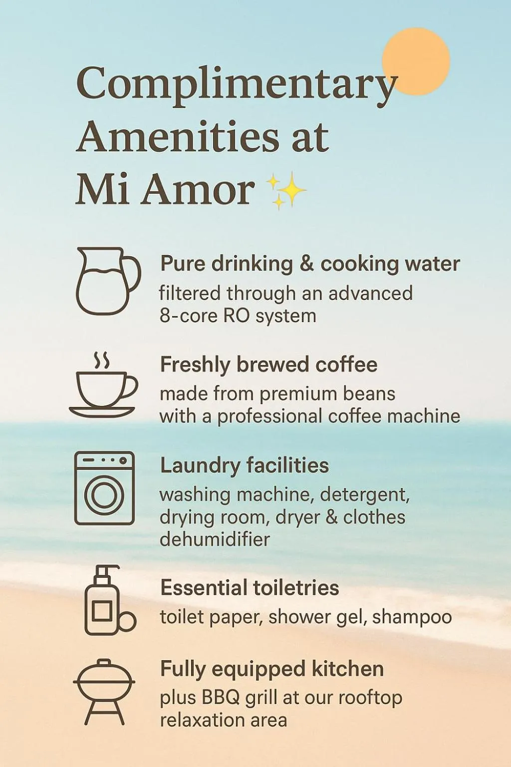 BBQ facilities in Mi Amor Luxury Island Apartment - 3 minutes to the beach