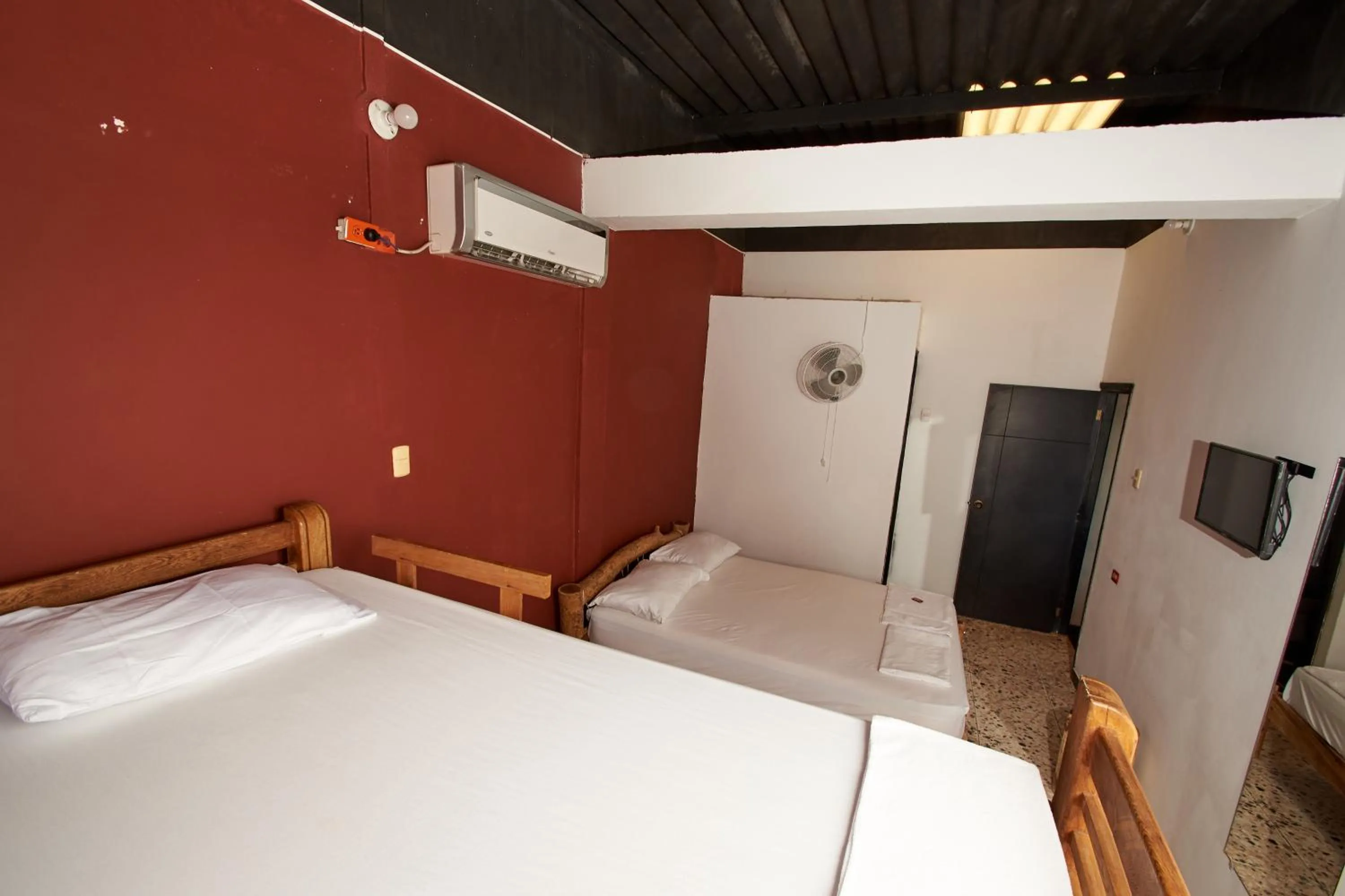 Bed in Hotel flamencamarones
