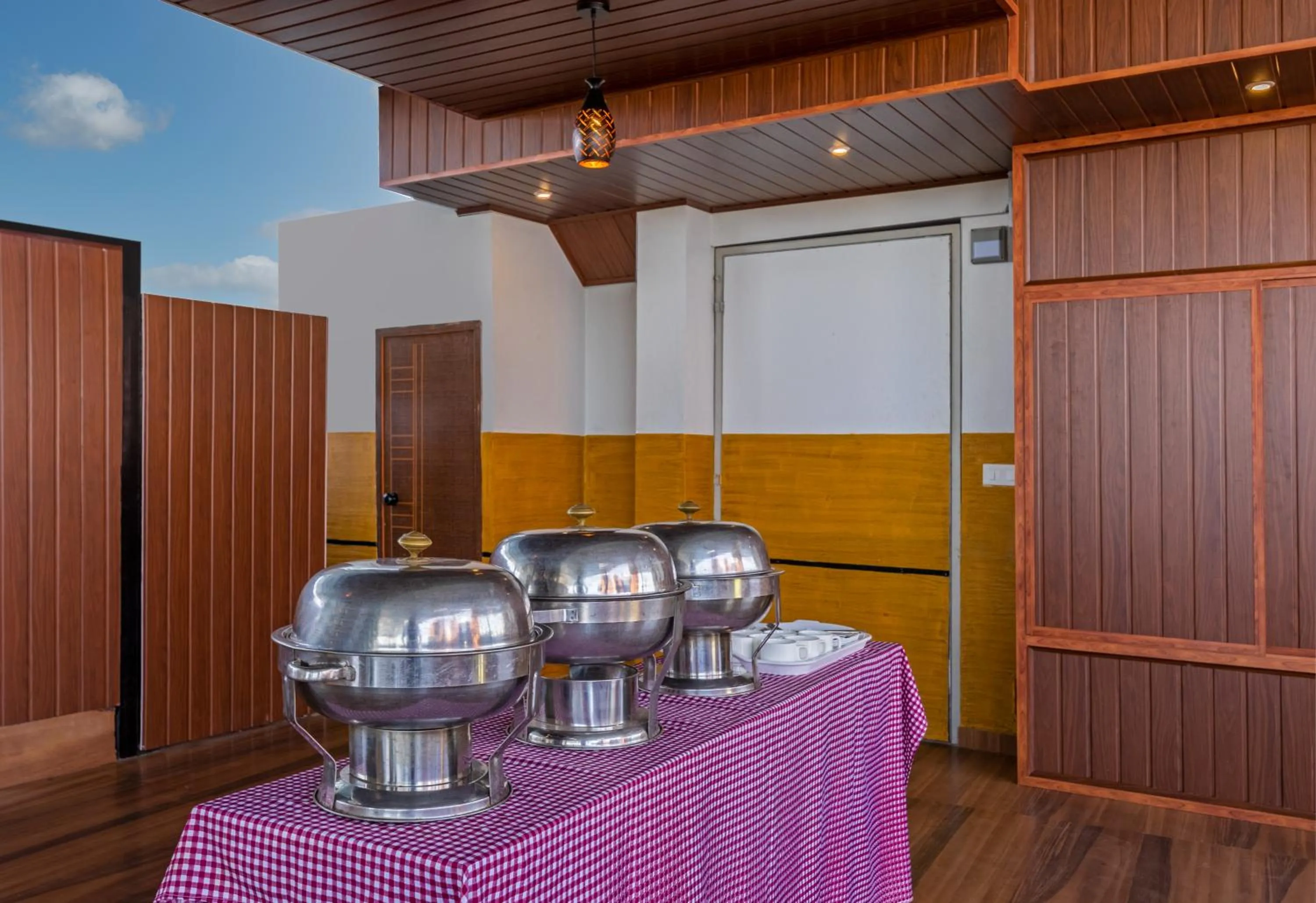 Buffet breakfast in Treebo vSaffron Regency, Punnamada Lake