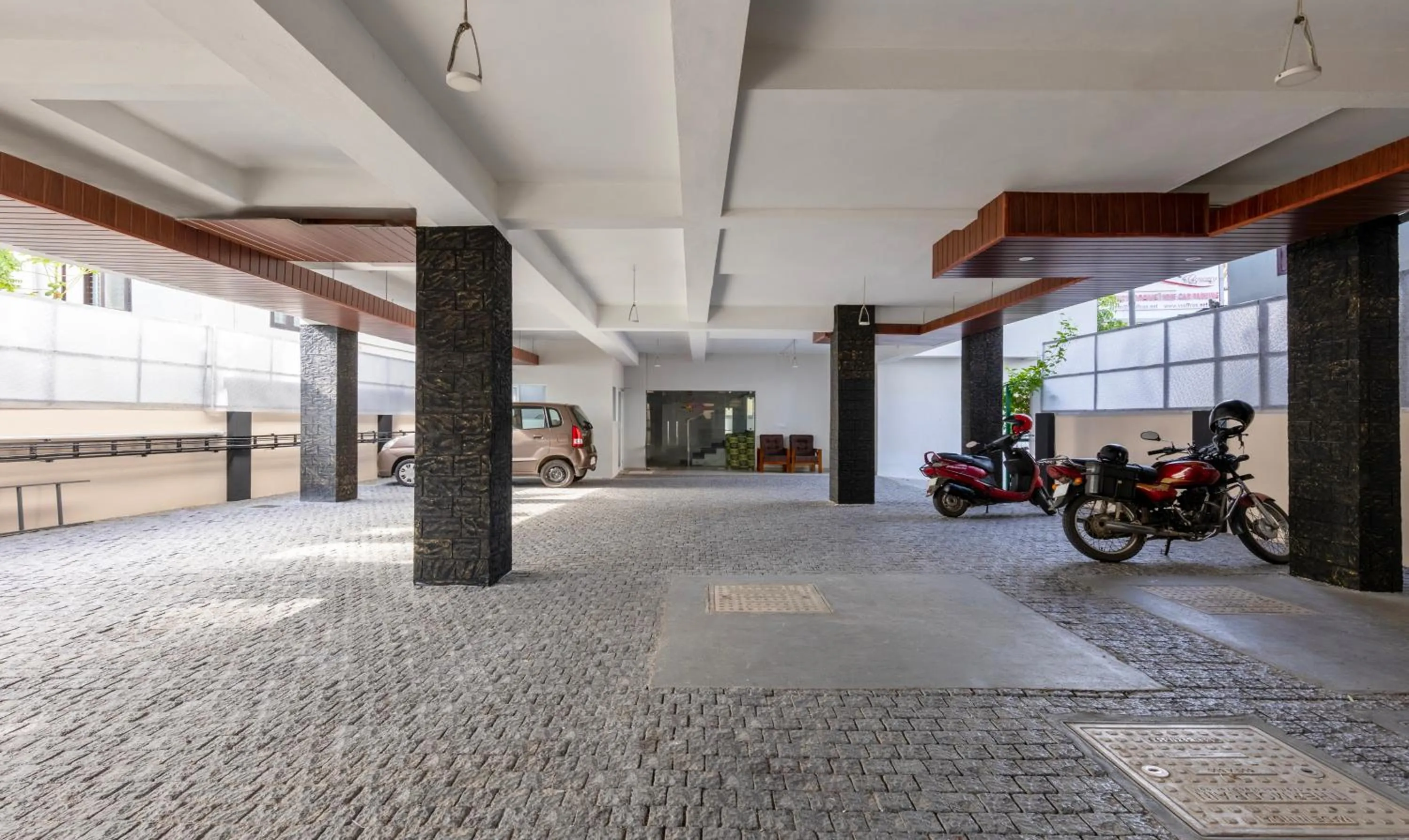 Parking in Treebo vSaffron Regency, Punnamada Lake