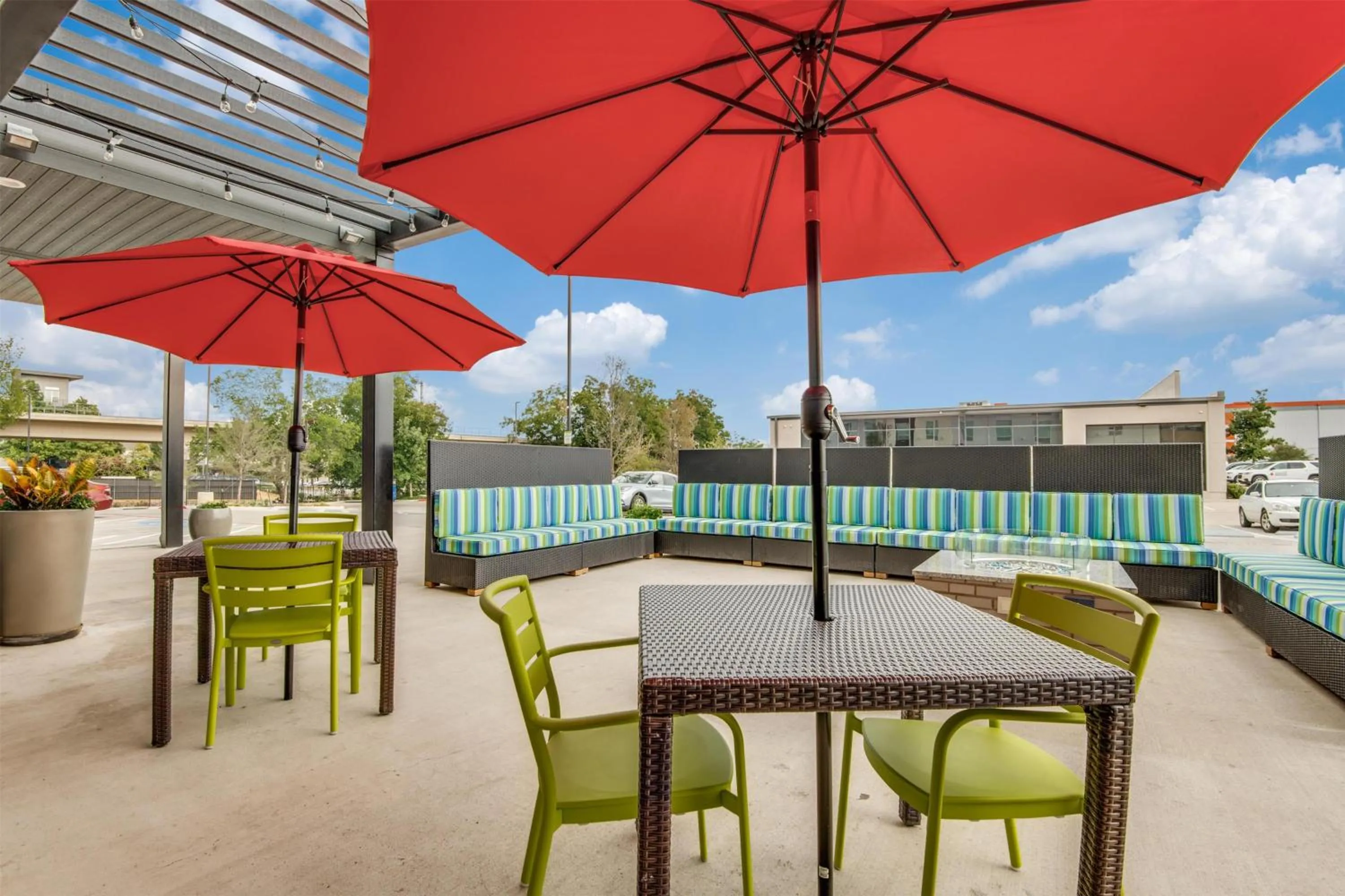Patio in Home2 Suites By Hilton Dallas Medical District Lovefield, Tx