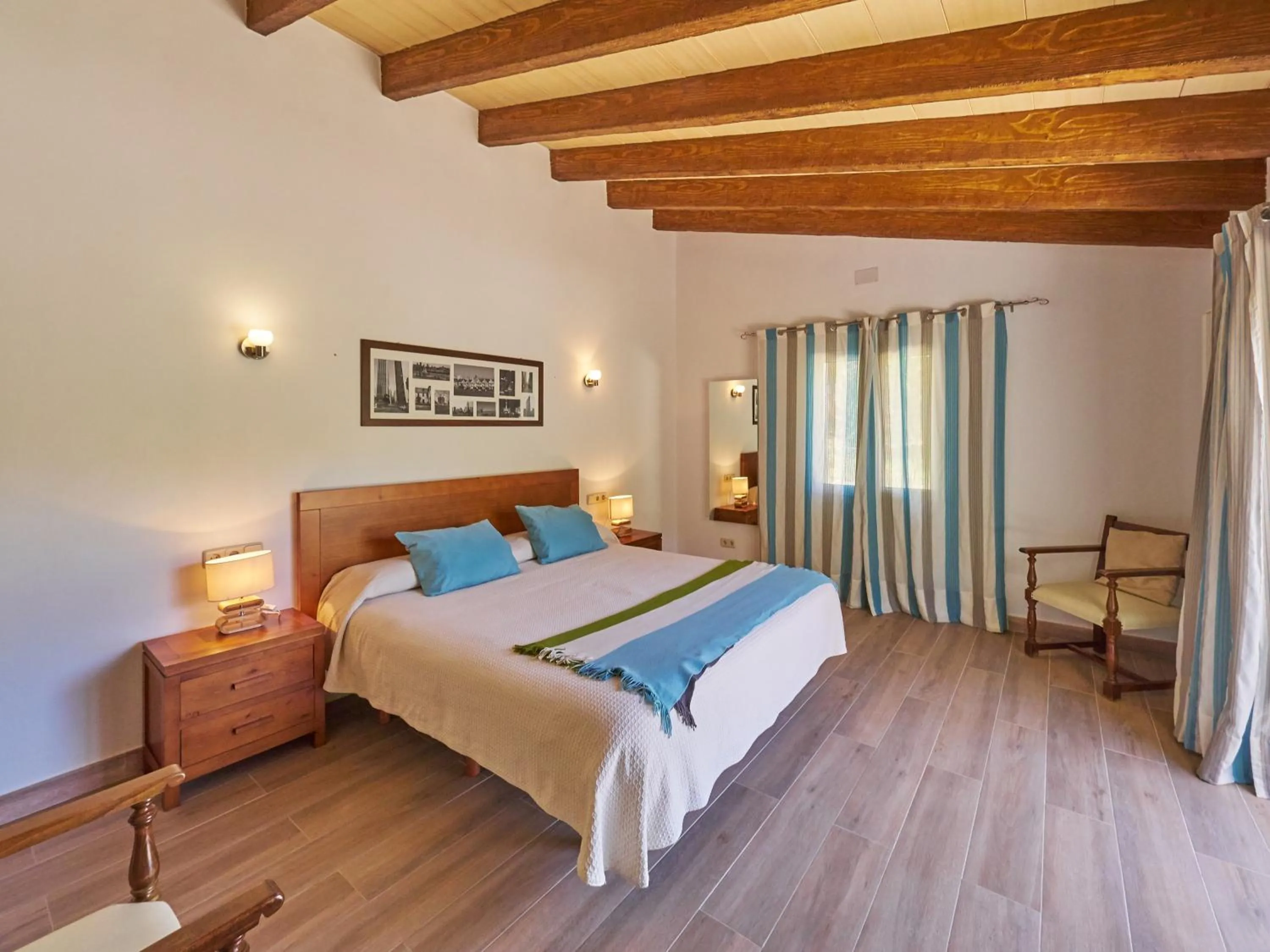 Bed in Finca Binibona Parc Natural