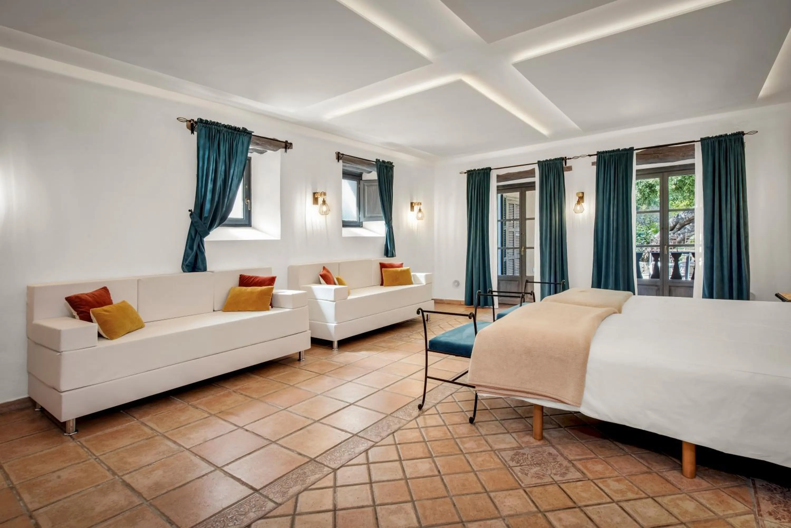 Bed in Finca Binibona Parc Natural