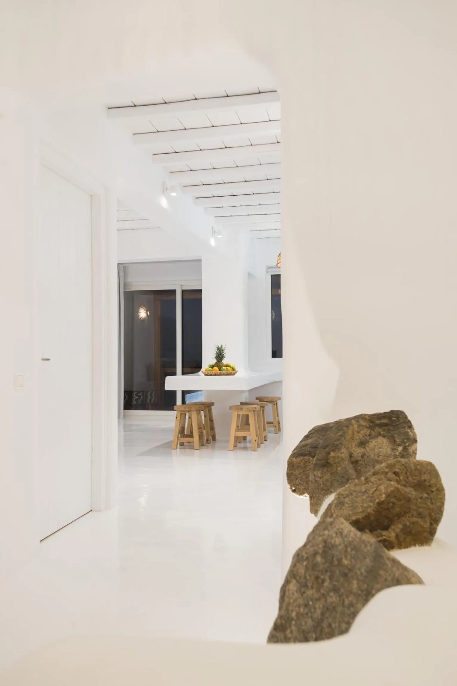 Living room in Villa Costa by Whitelist Mykonos