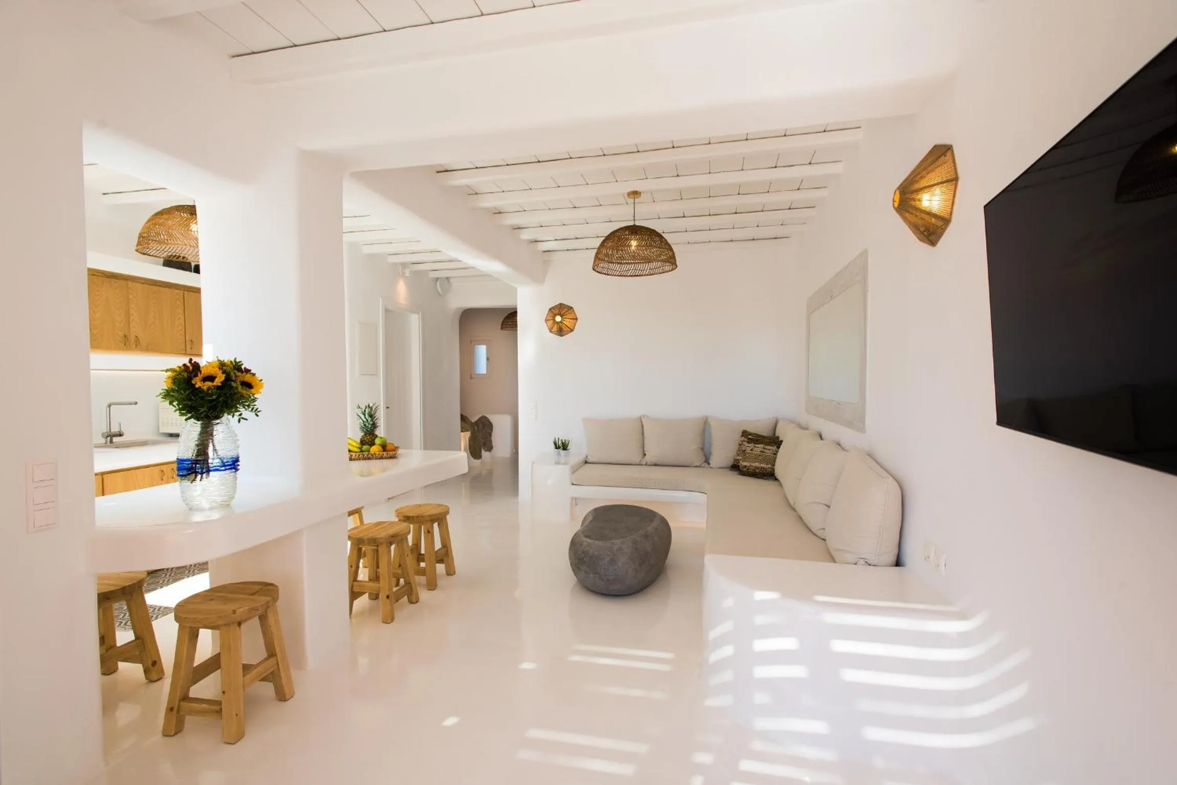 TV and multimedia in Villa Costa by Whitelist Mykonos