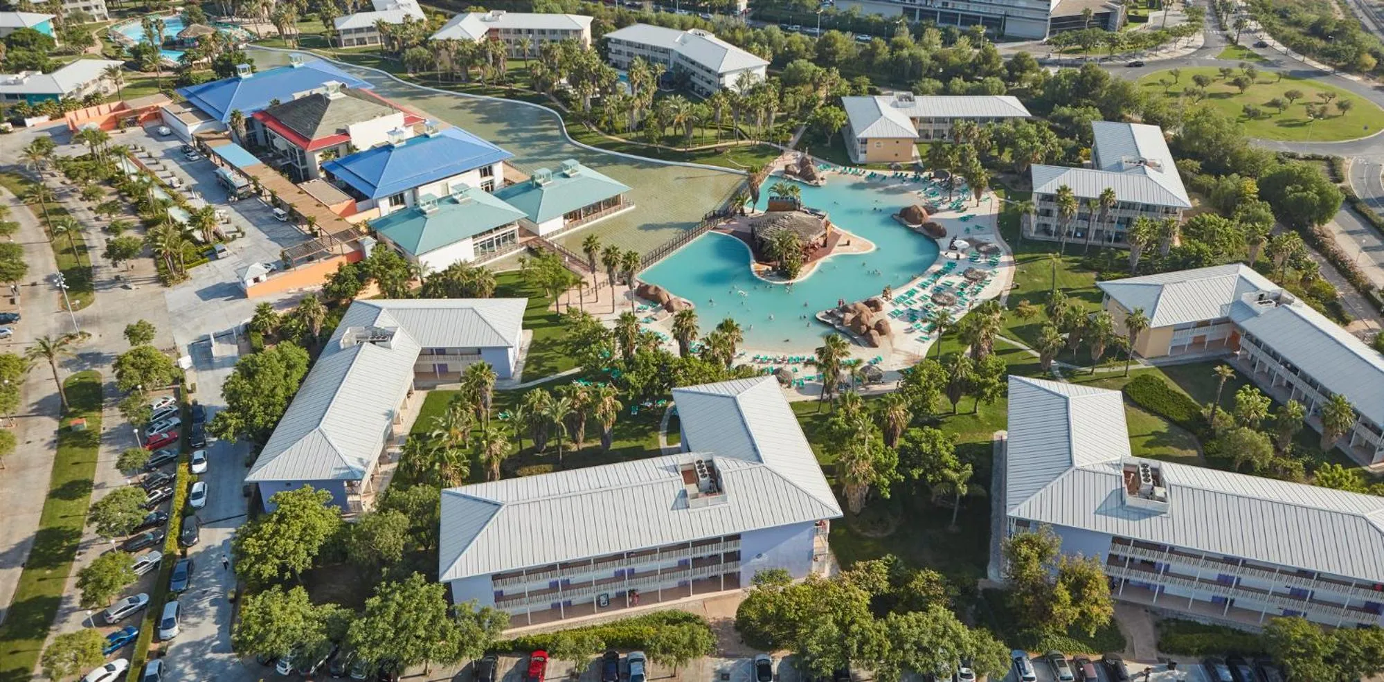 Bird's eye view in PortAventura Hotel Caribe - Includes unlimited access to PortAventura Park & 1 access to Ferrari Land