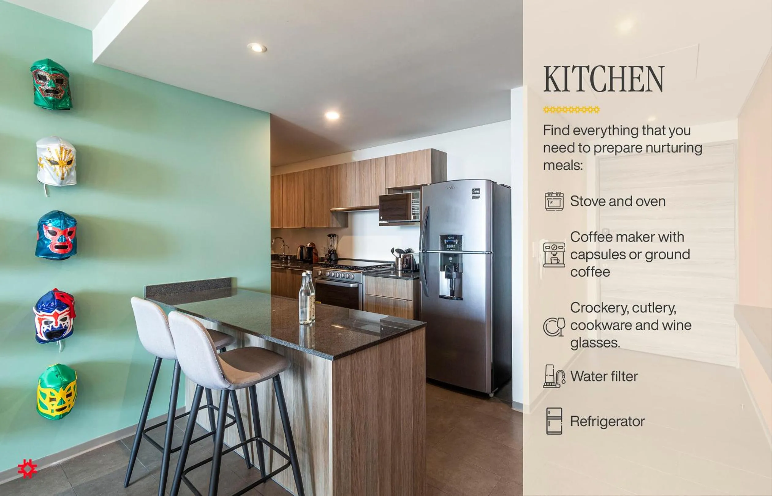 Kitchen or kitchenette in Casa Latitud by Kukun