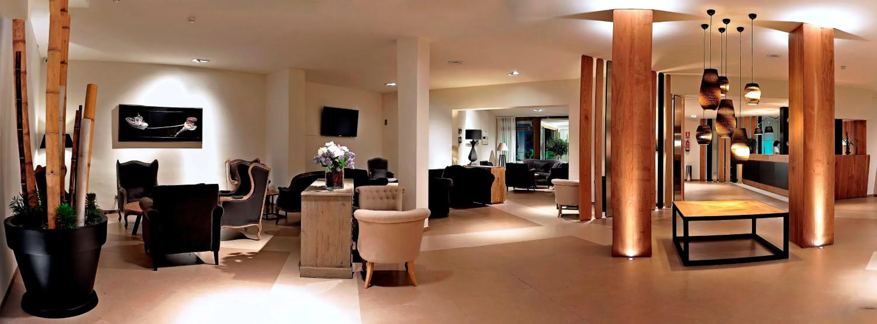 Communal lounge/ TV room in Hotel Rosa Nàutica