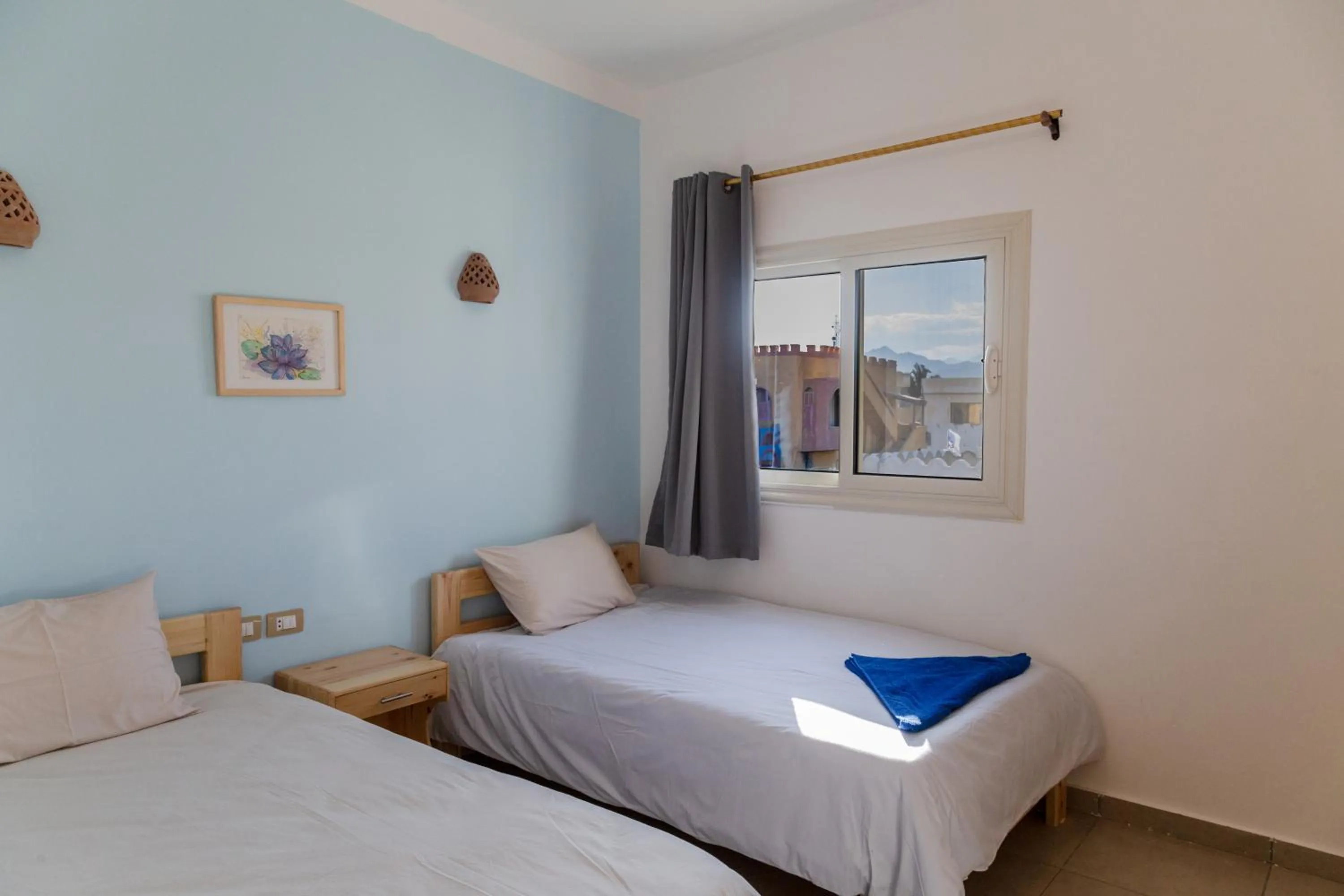 Bed in Al Deira Dahab Hotel