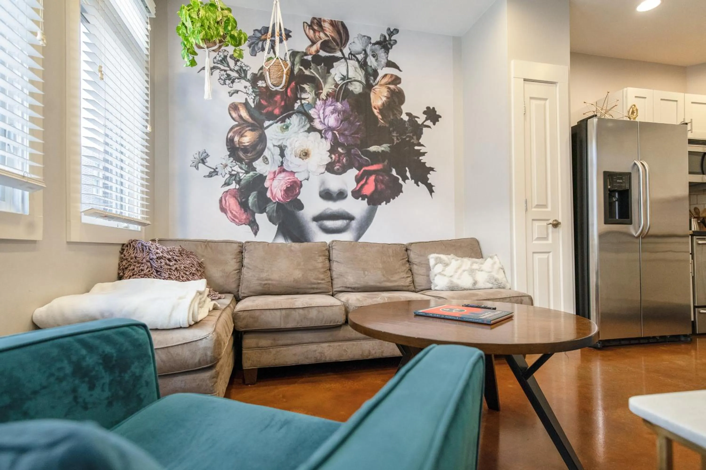 Living room in Stunning West end Condo - close to everything Nashville has to offer!