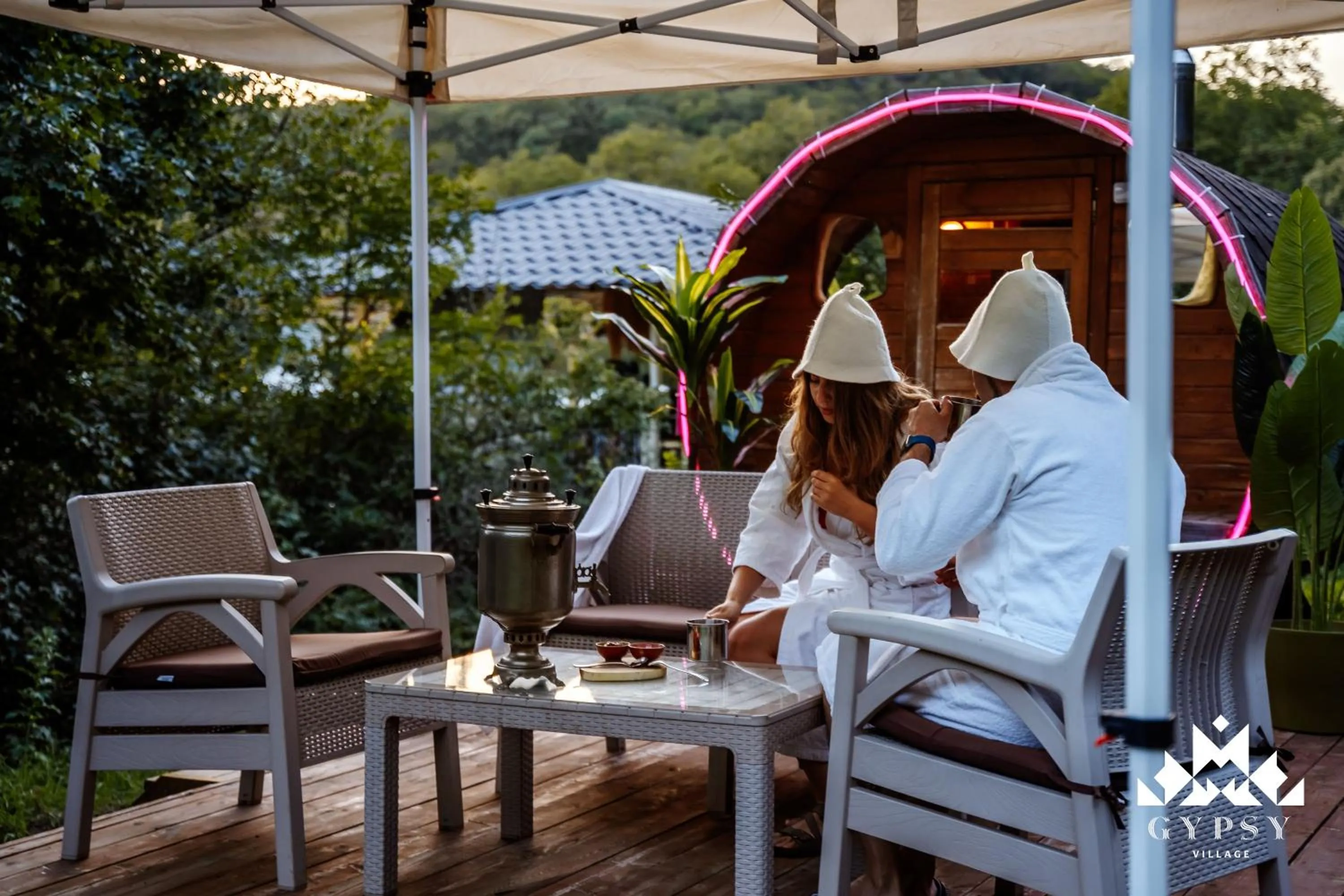 Sauna in Gipsy Village Park Hotel