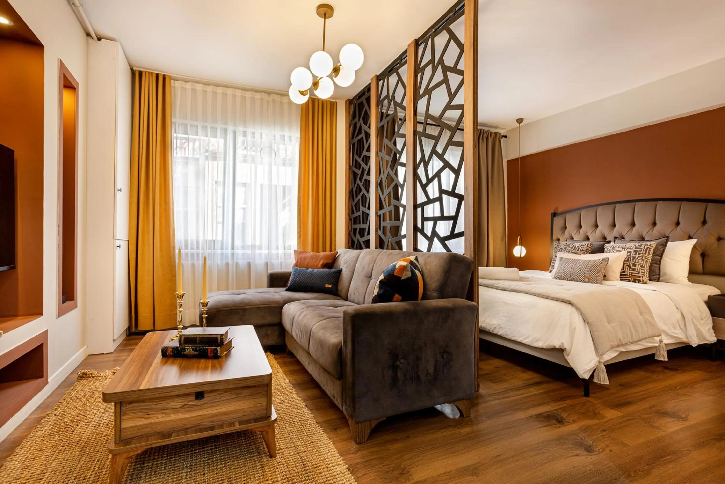 Bed in Port Galata Suites