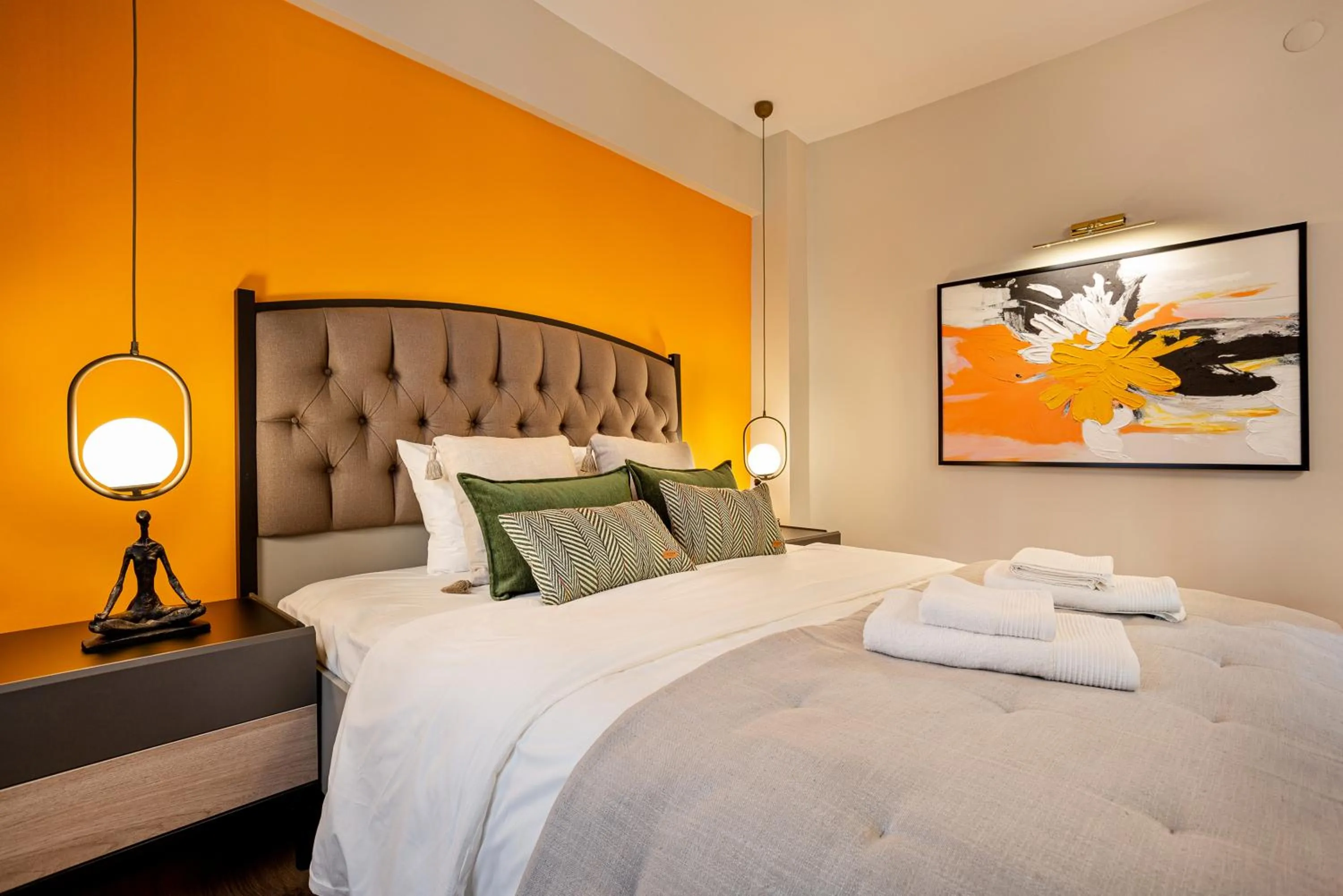 Bed in Port Galata Suites