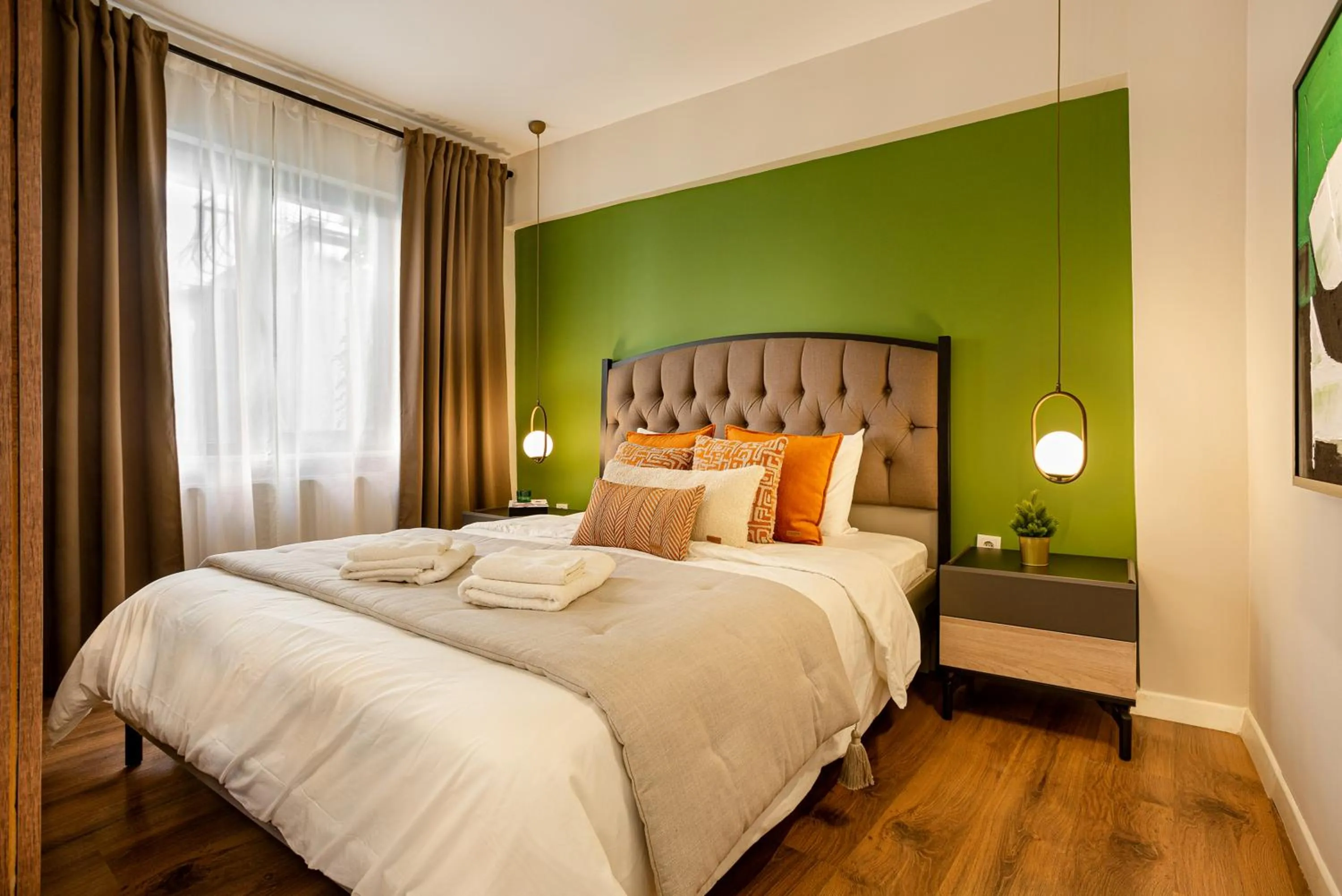 Bed in Port Galata Suites