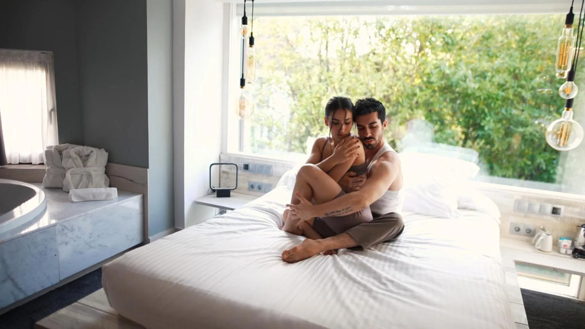 People, Bed in Hotel Cuevas - Adults Only