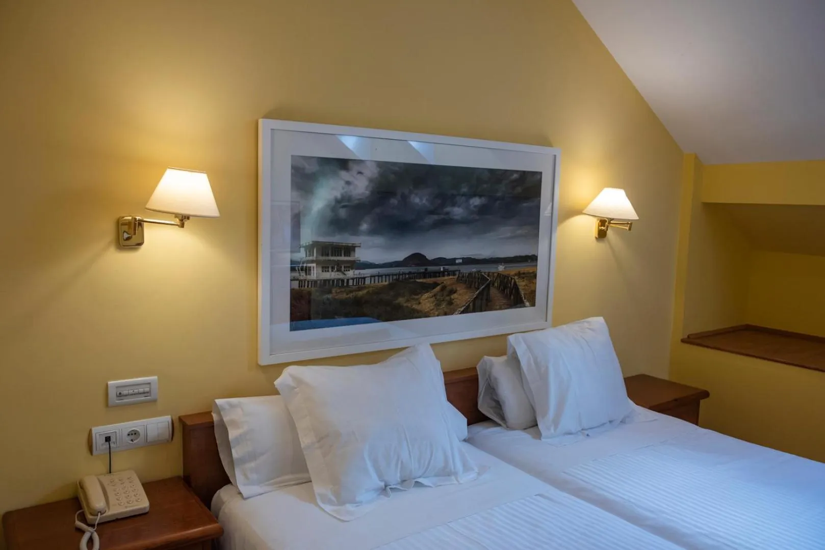 Bed in Hotel Faro de San Vicente