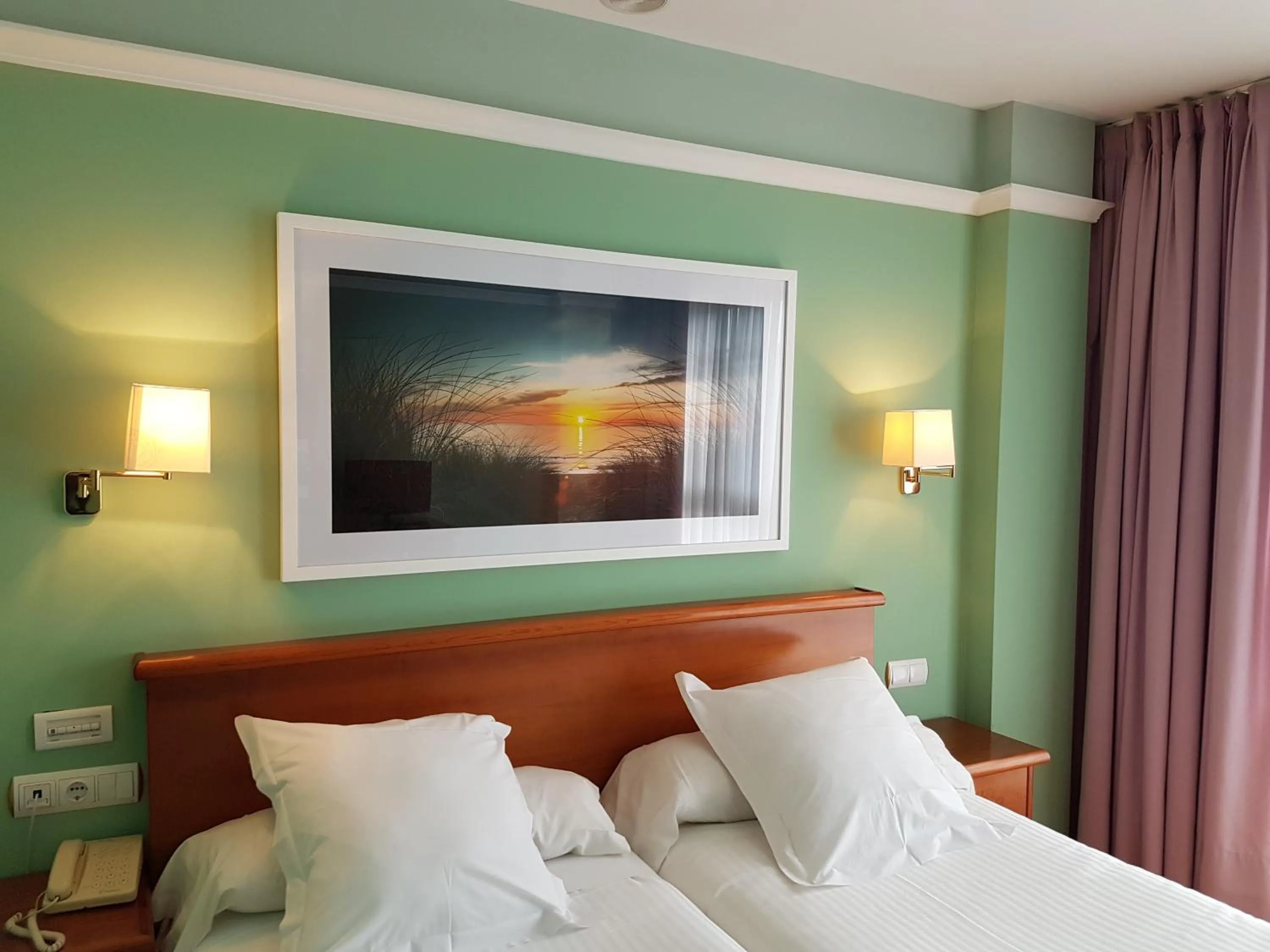 Decorative detail, Bed in Hotel Faro de San Vicente