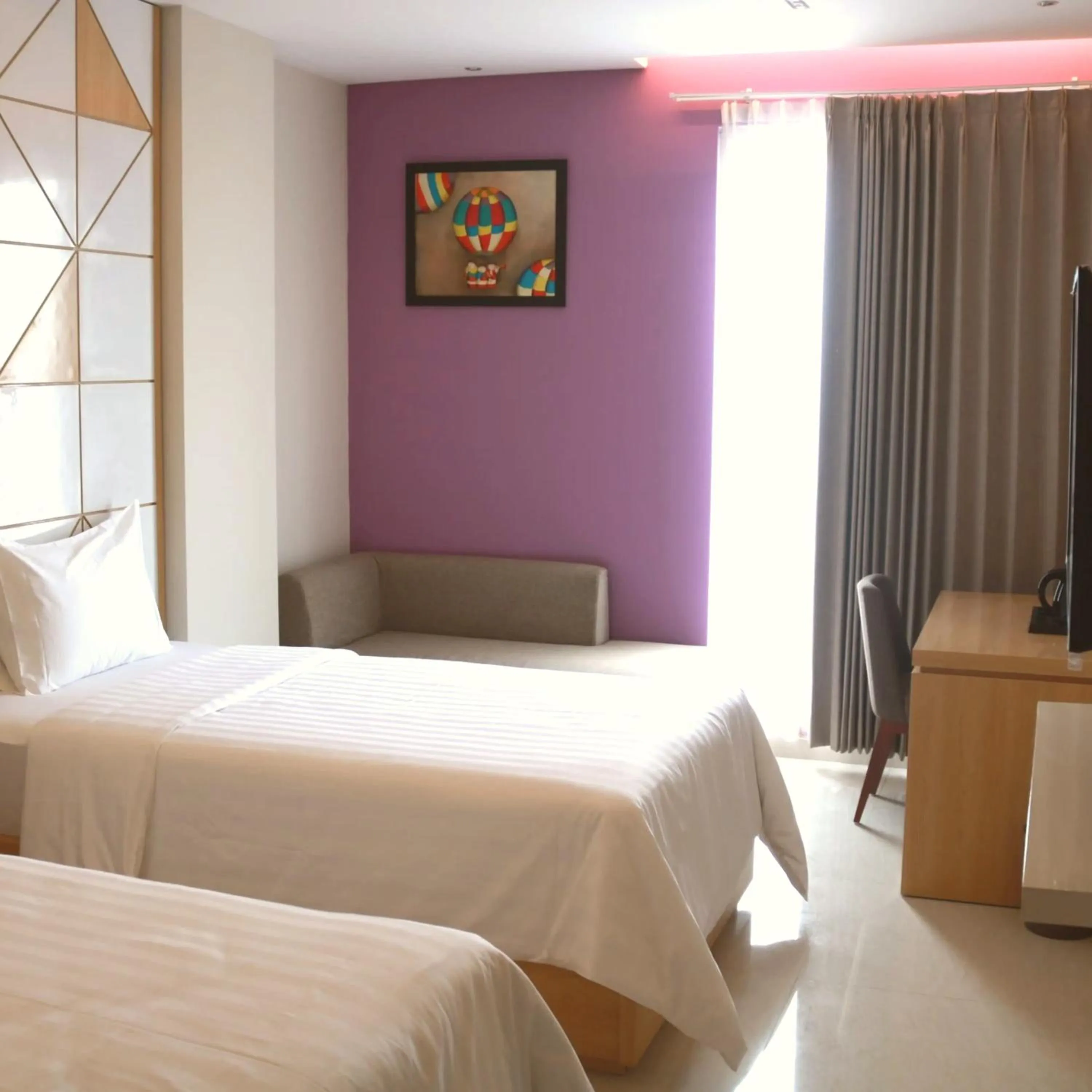 Bed in Surabaya River View Hotel