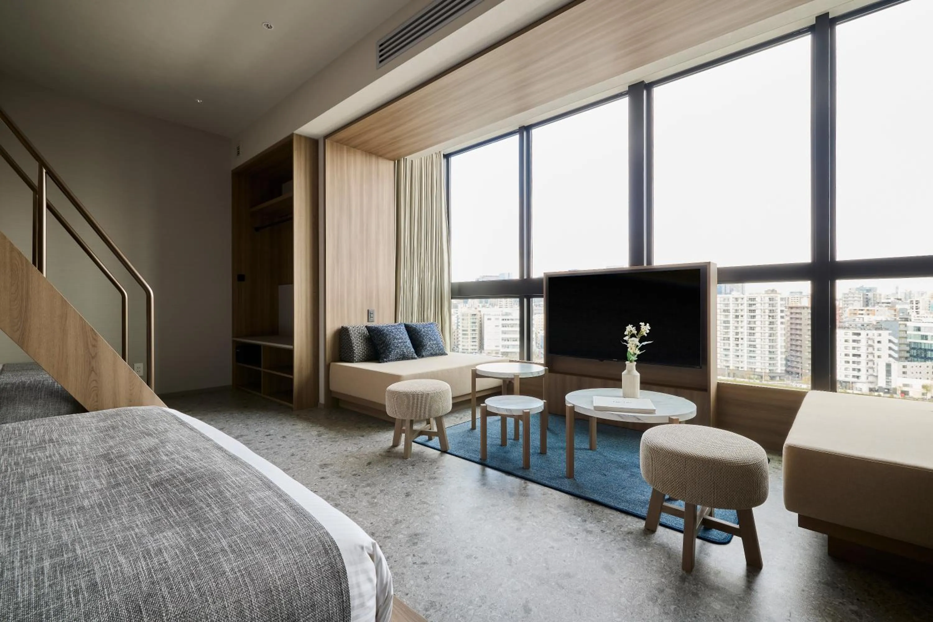 Living room, Bed in fav TOKYO RYOGOKU