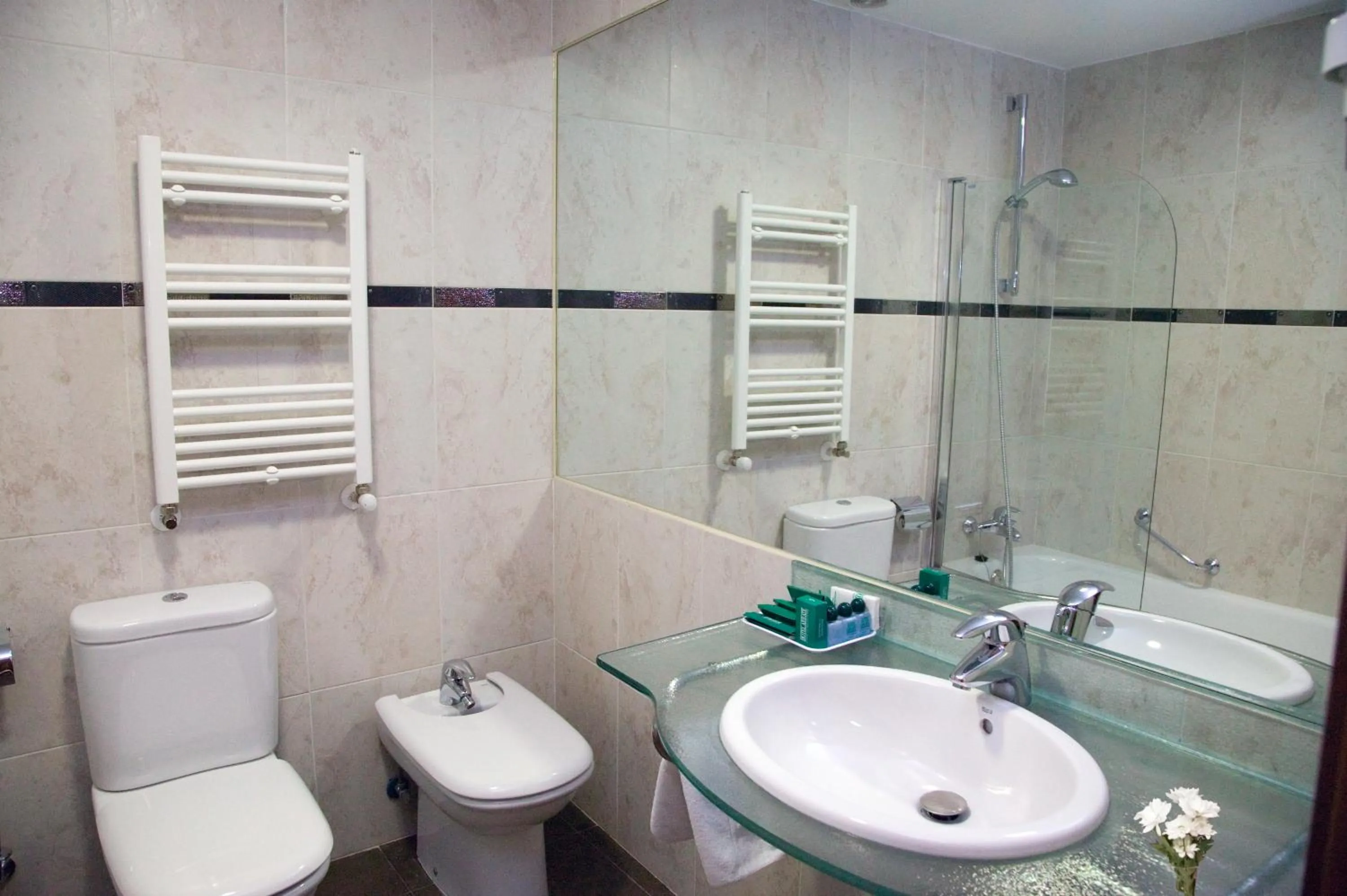 Bathroom in Hotel Unzaga Plaza