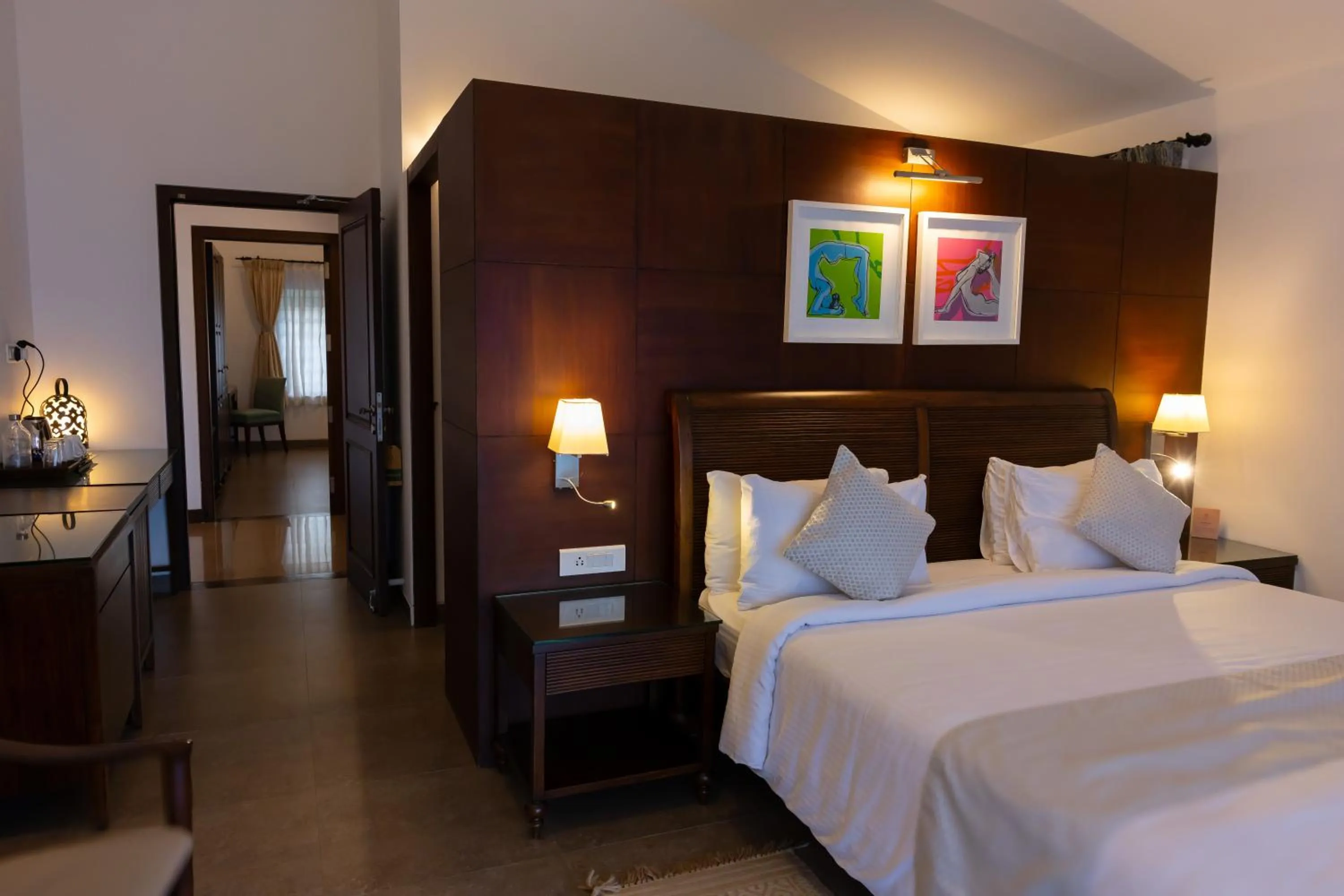 Bed in Dvara Luxury Resort Kodaikanal
