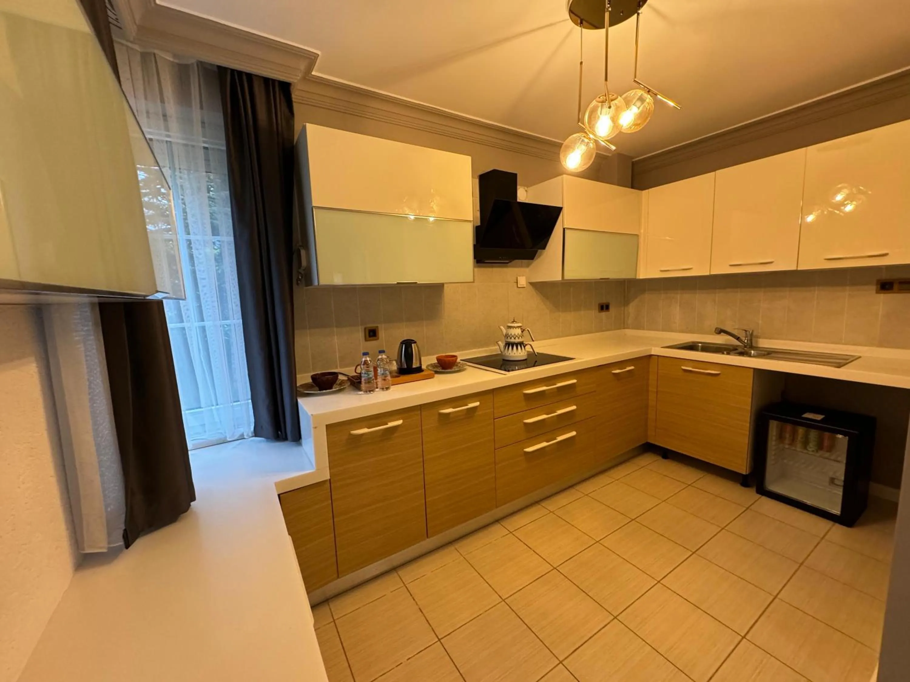 Kitchen or kitchenette in Istanbul Airport Treekos Suite Hotel