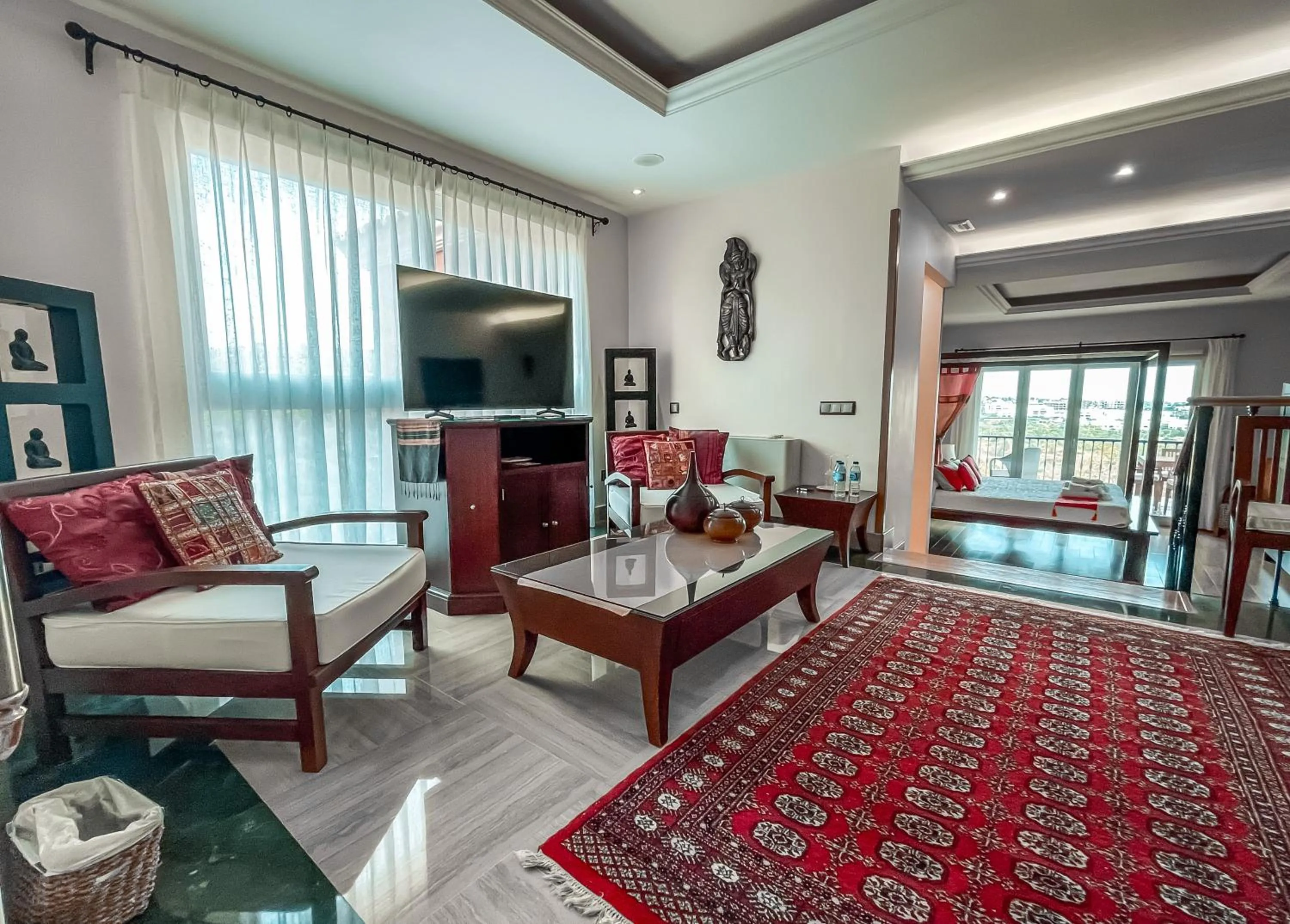 Communal lounge/ TV room in The Marbella Heights Boutique Hotel