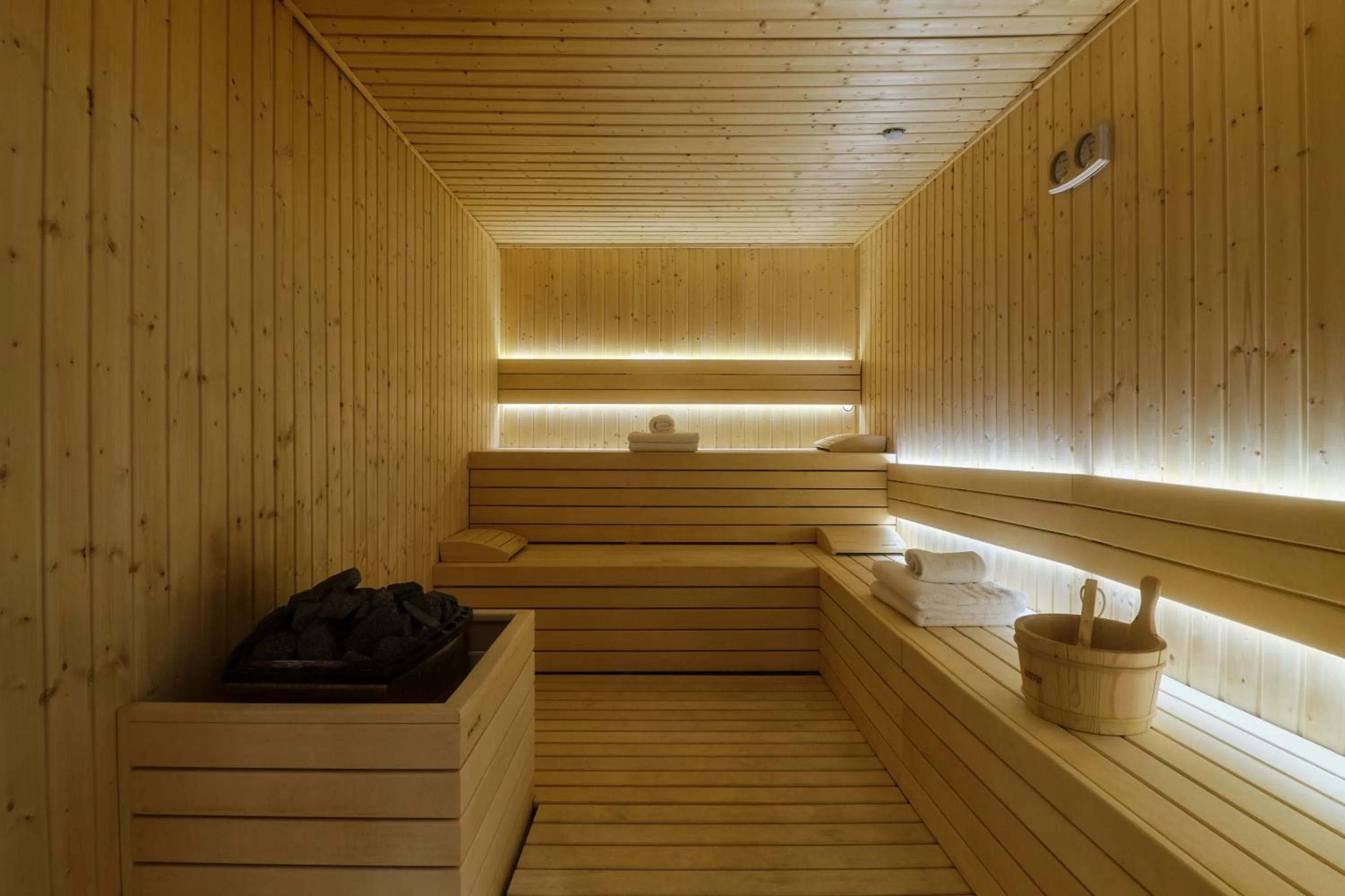 Sauna in Mythical Coast Wellness Retreat
