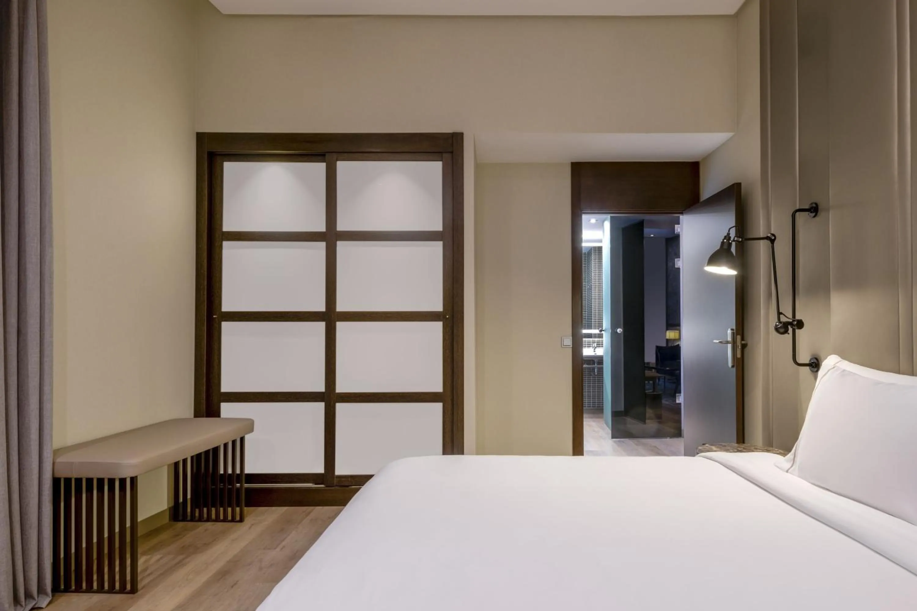 Photo of the whole room, Bed in AC Hotel Recoletos by Marriott