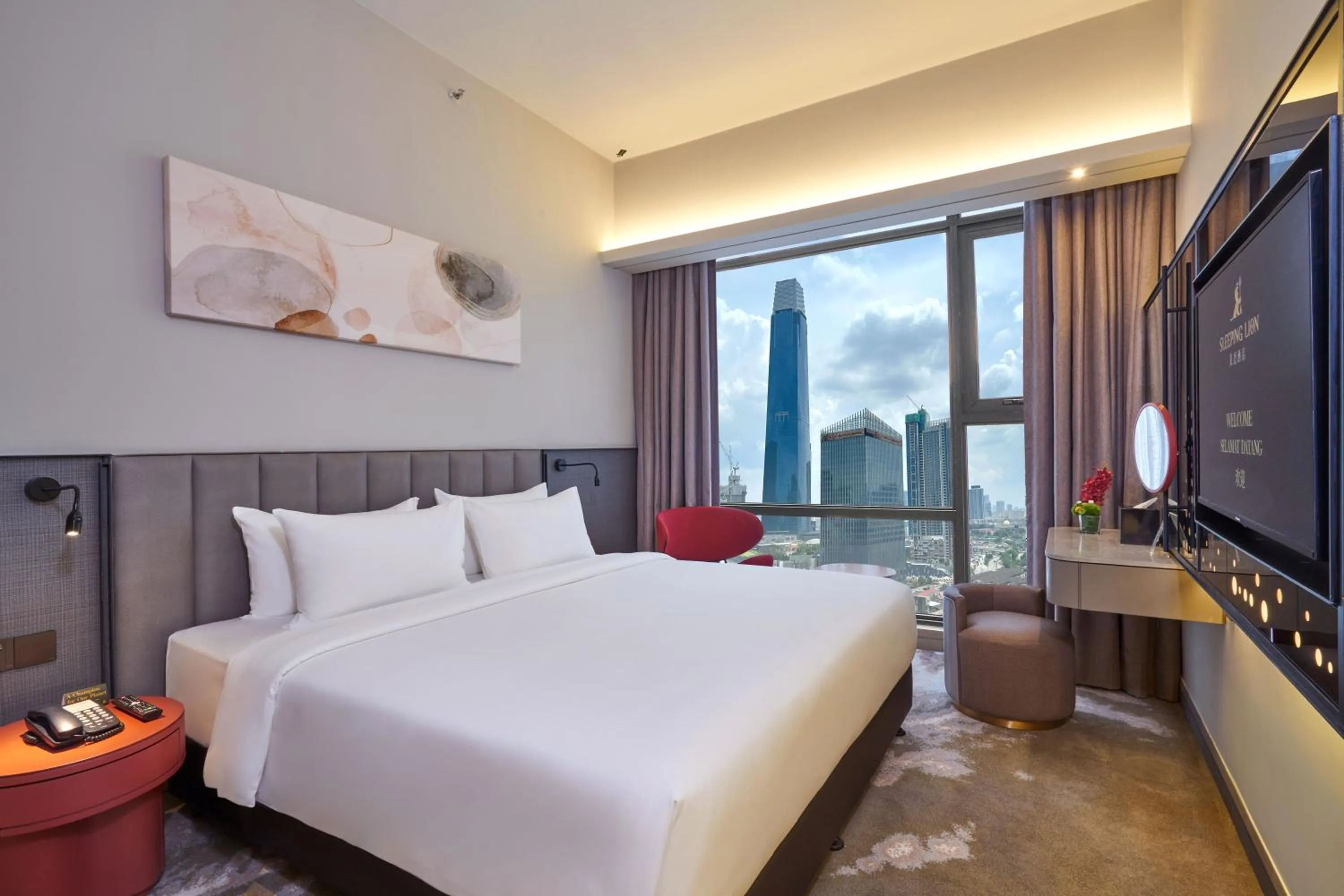 Bedroom, Bed in Sleeping Lion Suites