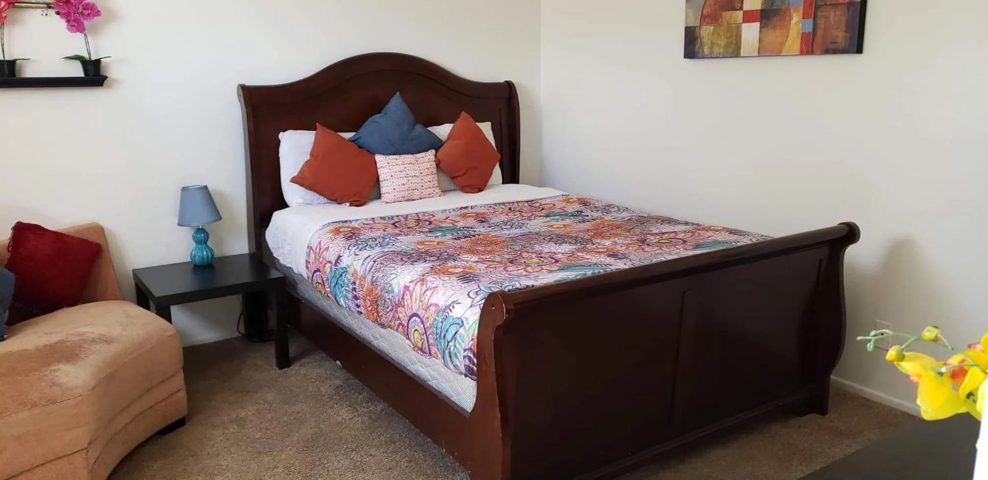 Bed in The Yellow Penthouse LLC