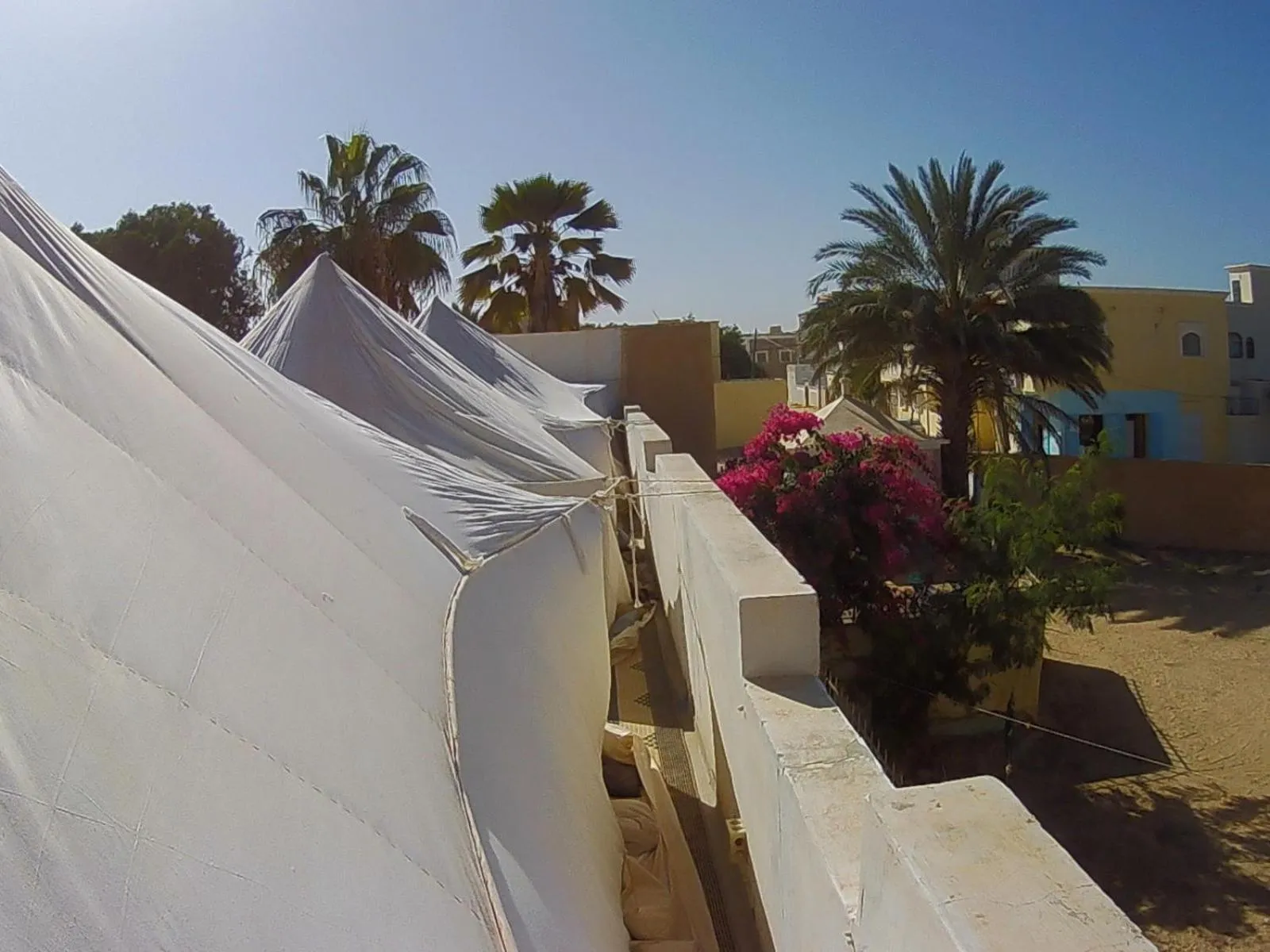 Garden view in Auberge Triskell