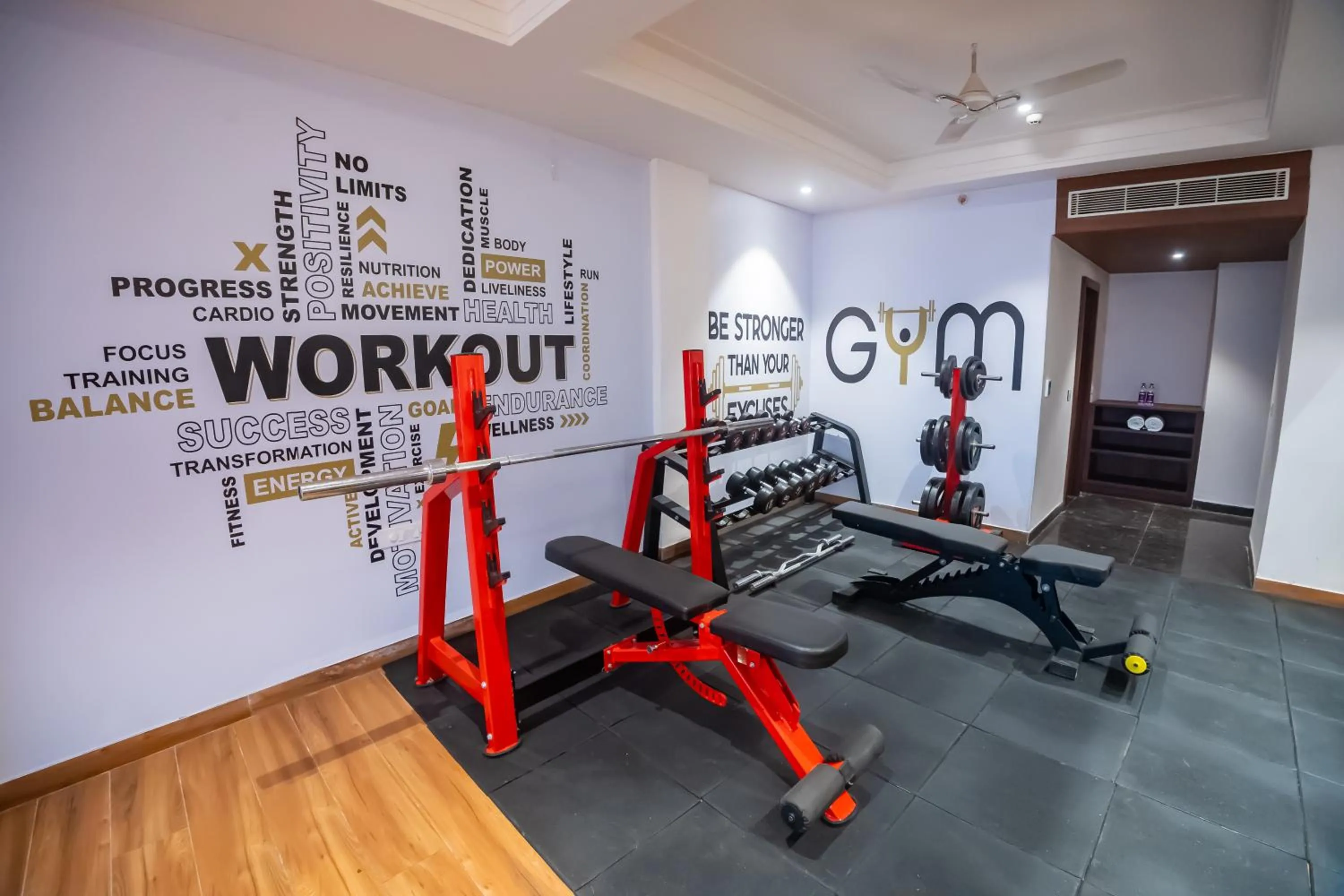 Fitness centre/facilities in Arcadia Hotel