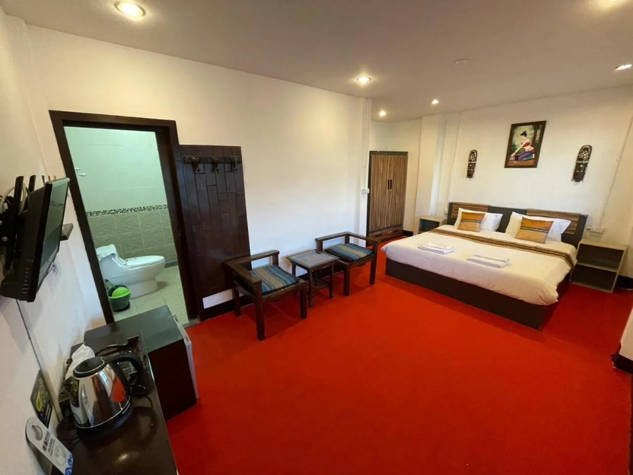 Bed in Pai Residence Hotel