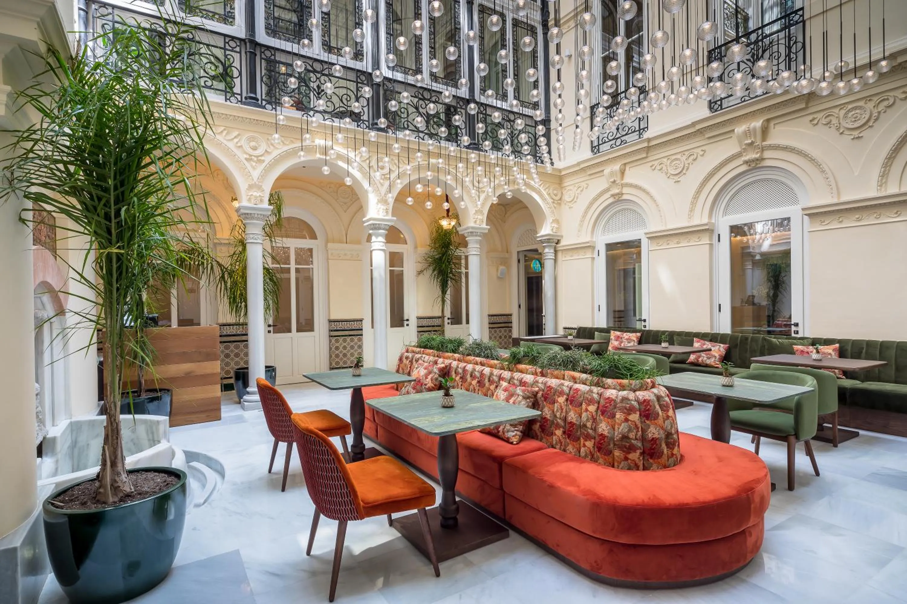 Patio in Palacio Gran Vía, a Royal Hideaway Hotel