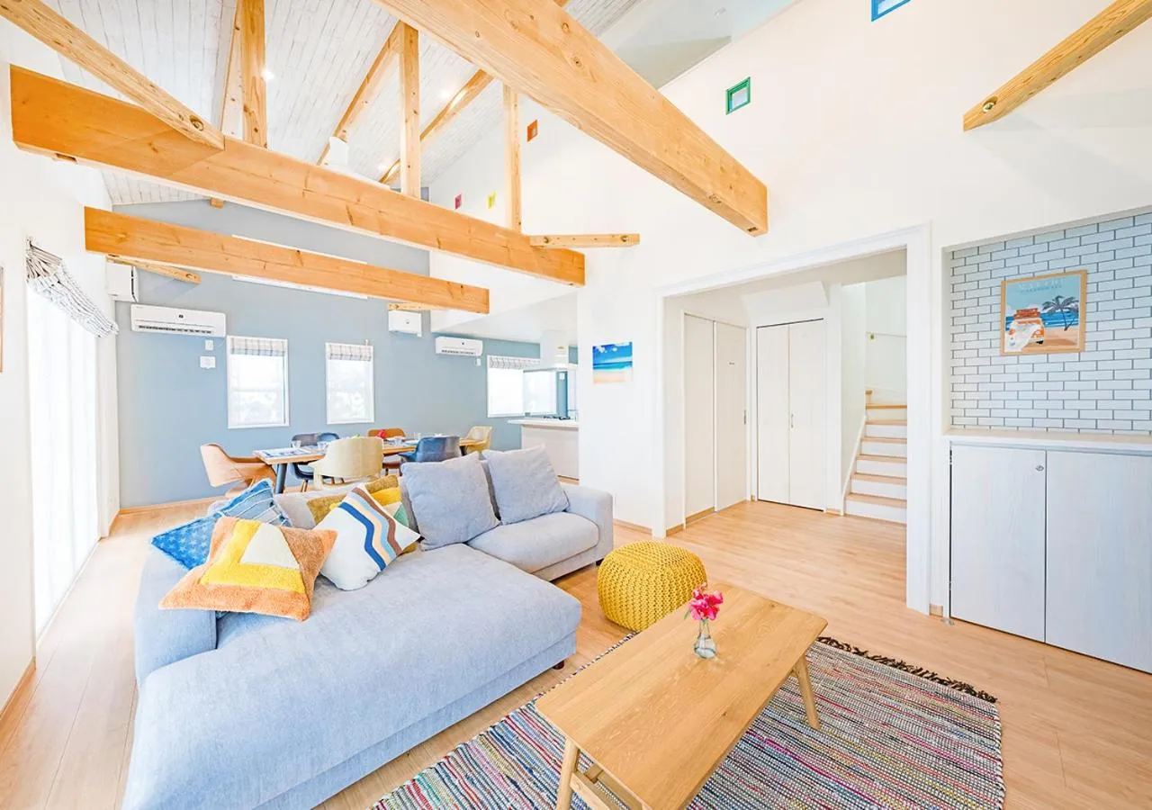 Living room in Villa Malibu Palm Springs Miyakojima Resort