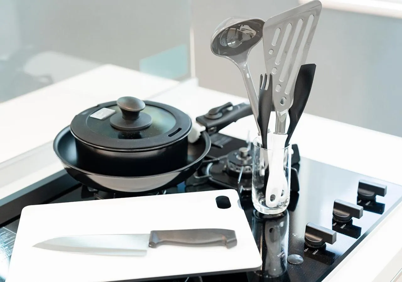 Kitchen or kitchenette in Villa Malibu Palm Springs Miyakojima Resort