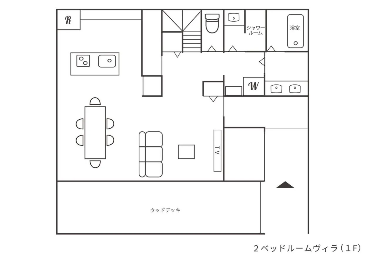 Floor plan in Villa Malibu Palm Springs Miyakojima Resort