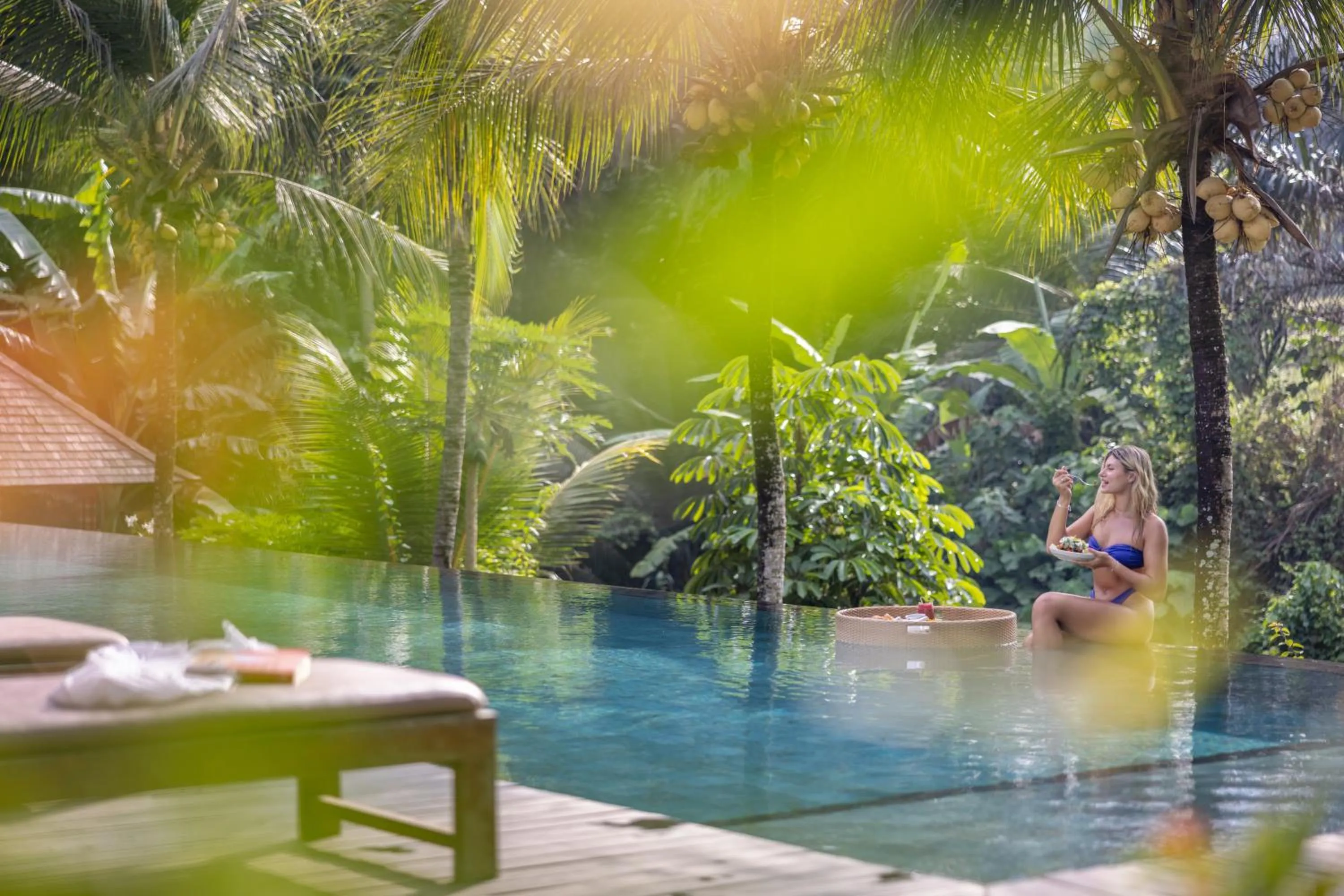 Swimming pool in RUMAH KAYU RESORT
