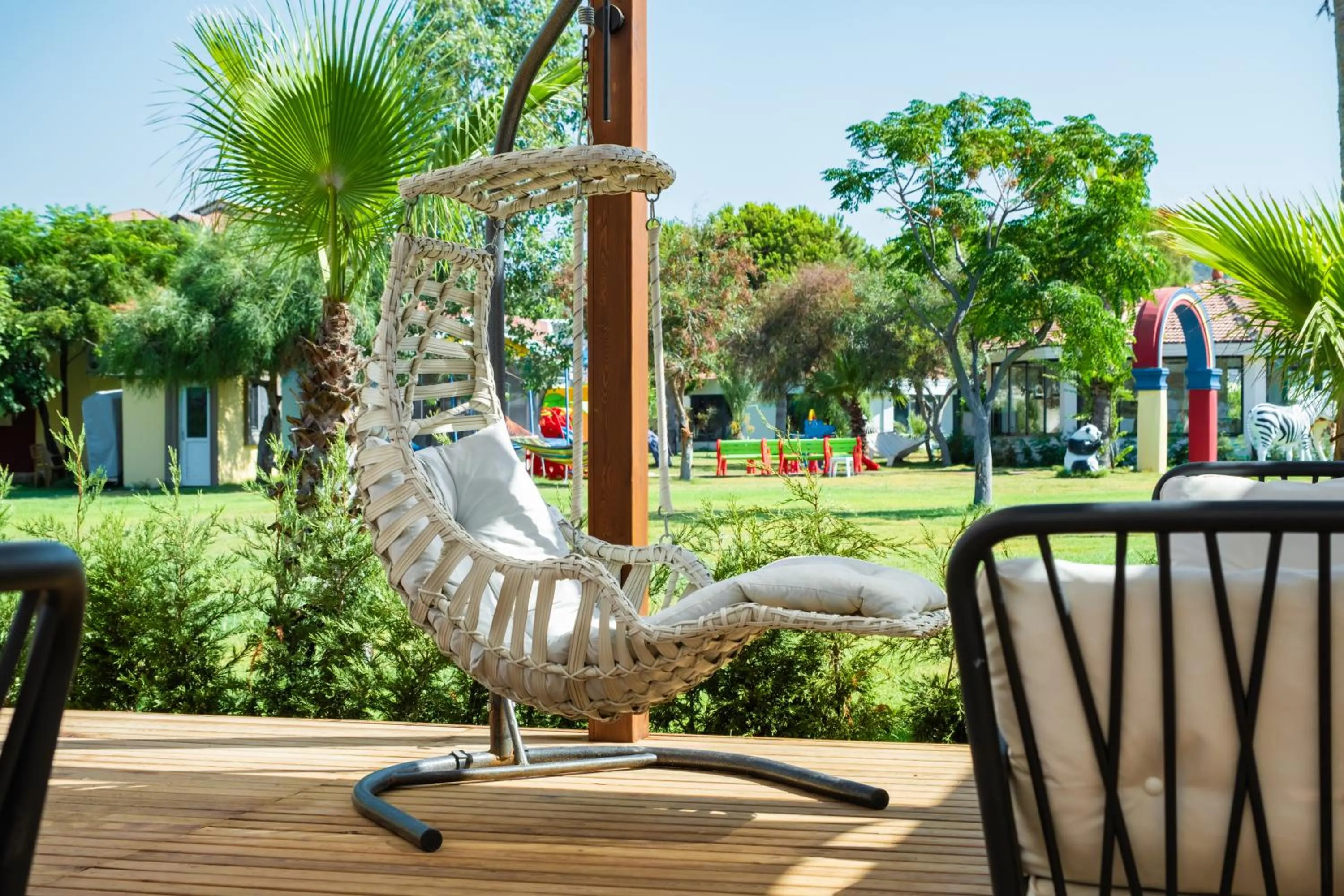 Patio in La Benata Beach Hotel