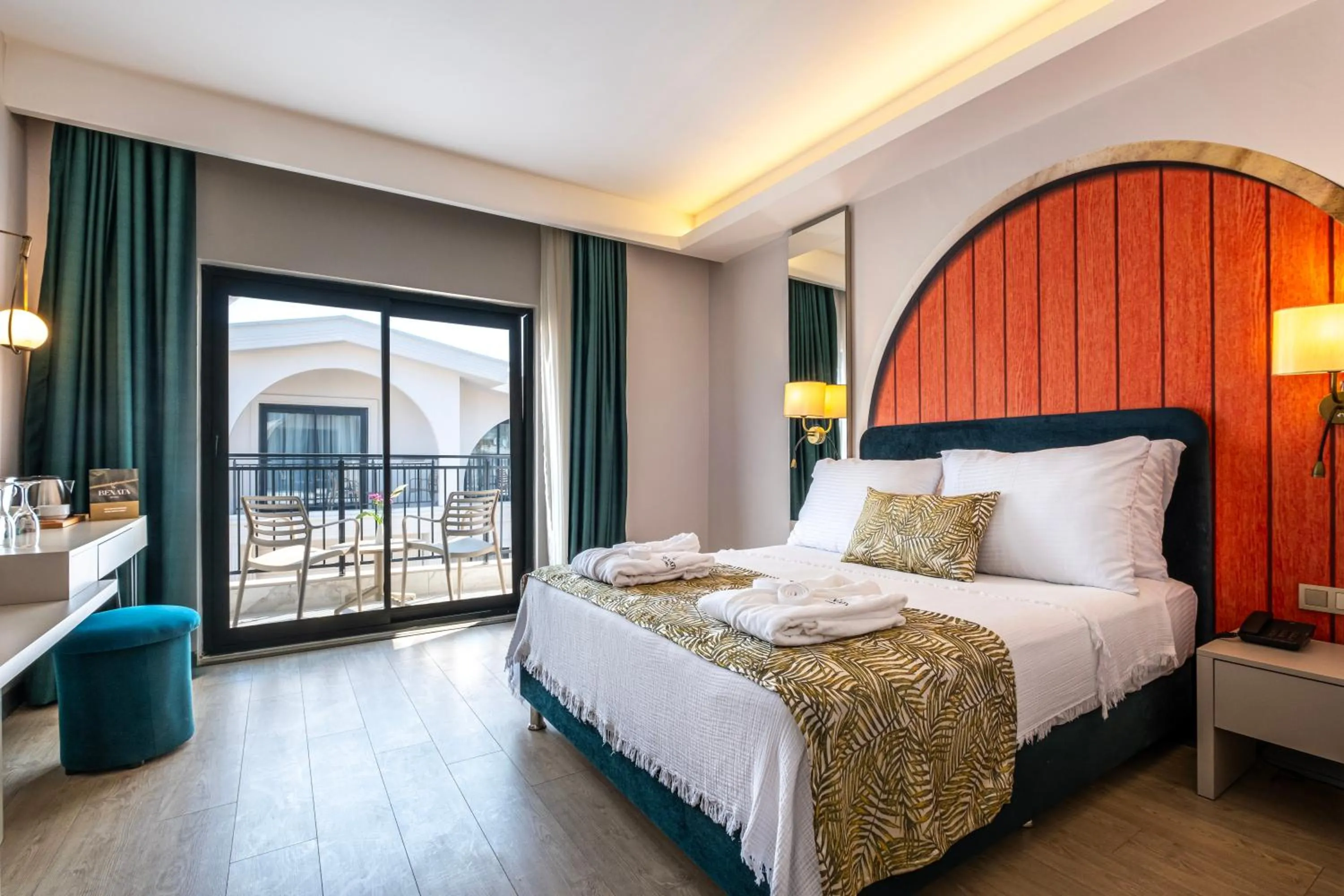 Bed in La Benata Beach Hotel