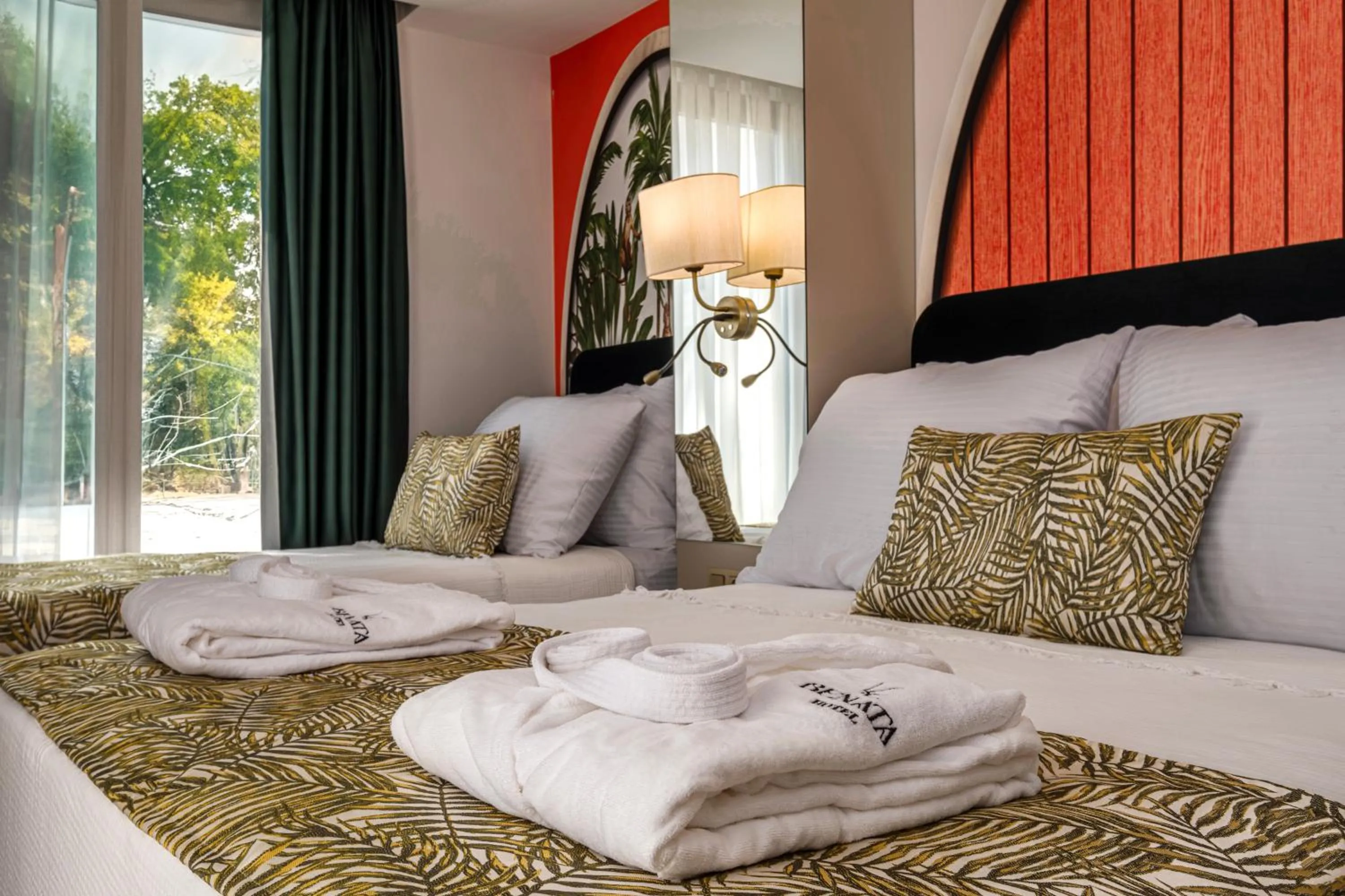 Bed in La Benata Beach Hotel